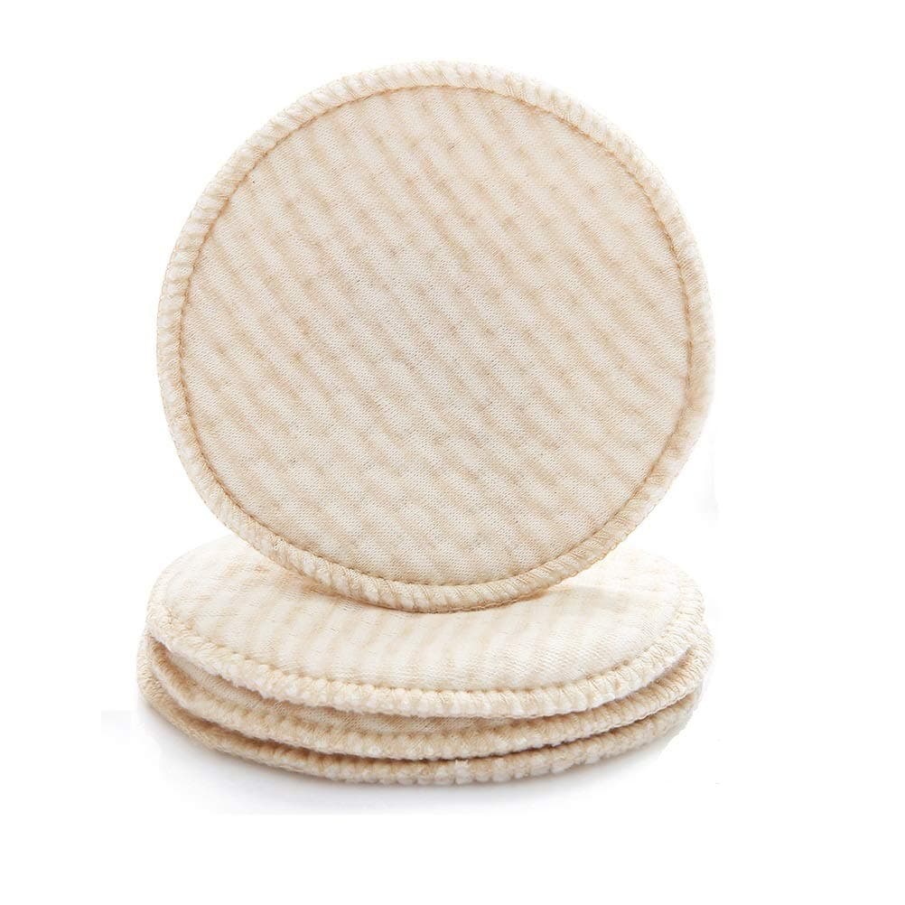 Organic Cotton Nursing Pads 8-Pack by Alterion | Washable & Reusable Breast Pads for Nursing Mothers | 8X Nursing Pads Ultra Soft 100% Organic Cotton Fabric, Comfortable & | 4.3” Diameter