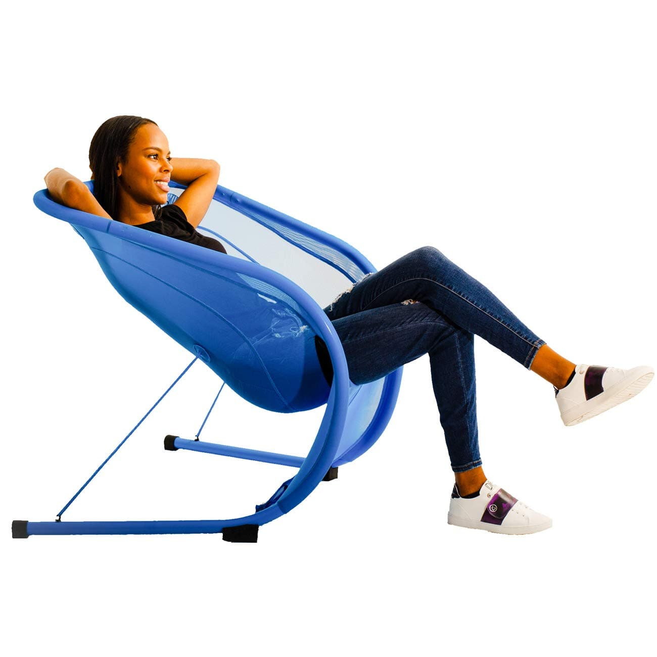 QSTO Suzak Chair Design Modern Lounge Chair| Foldable | Indoor | Outdoor | Blue