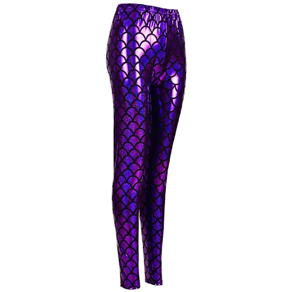 Fish Scale Mermaid Leggings Slim Fit Sports Yoga Gym Festival