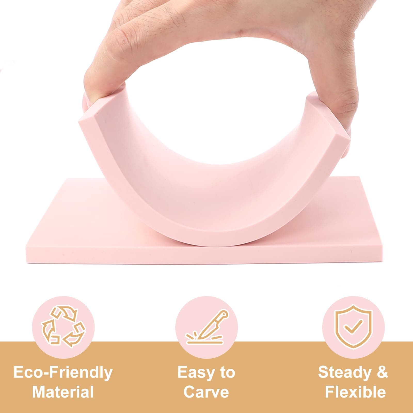 SGHUO 12 Pcs 4" x 6" Pink Rubber Carving Blocks for Stamp Soft Rubber Crafts, Soft and Easy to Carve