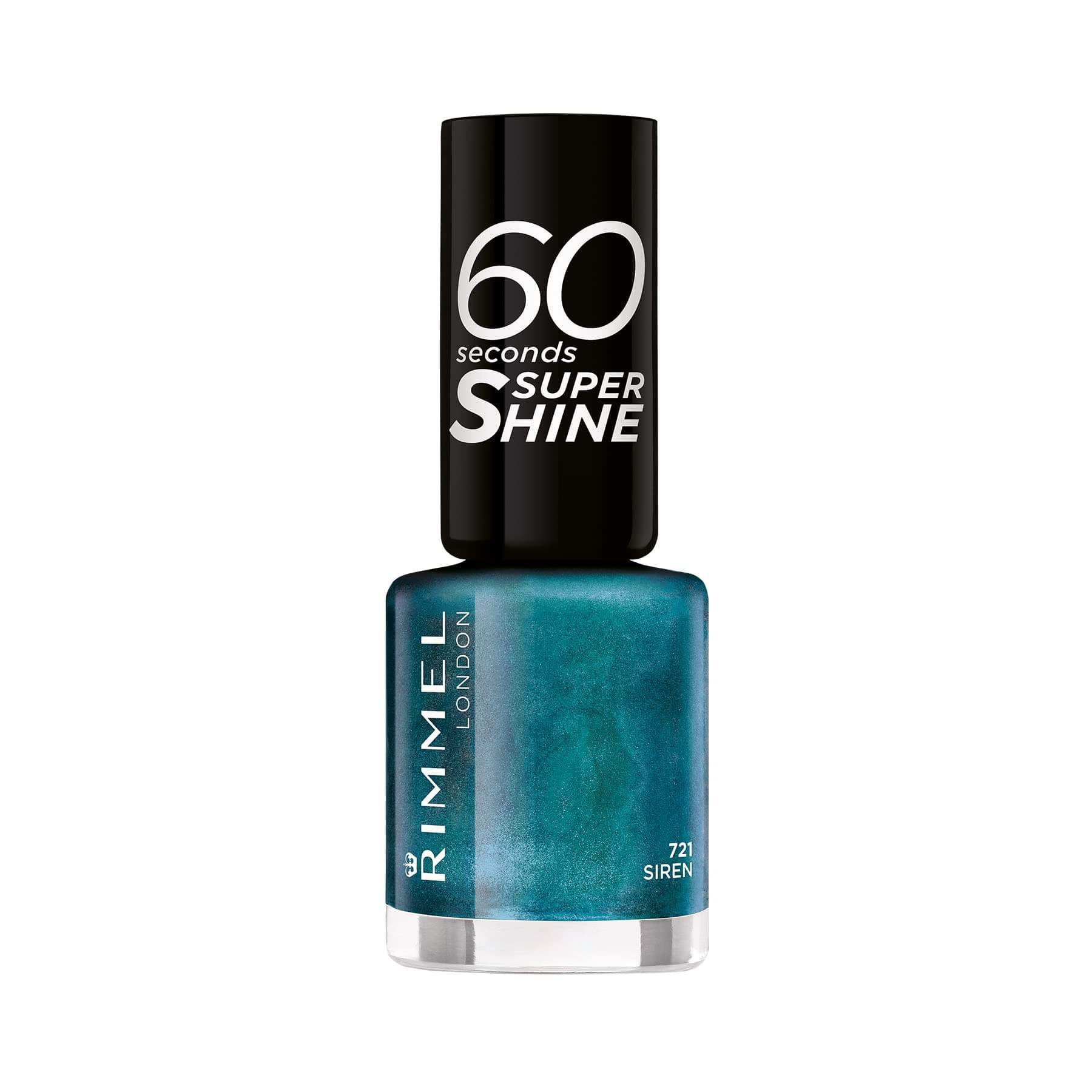 Rimmel 60 Seconds Super Shine Nail Polish, Siren, Quick-Dry Nail Polish, Ultra-Shiny Finish, Easy to Apply, Vibrant Colour, Long-Wearing, Clean and Improved Formula, Vegan, 8ml