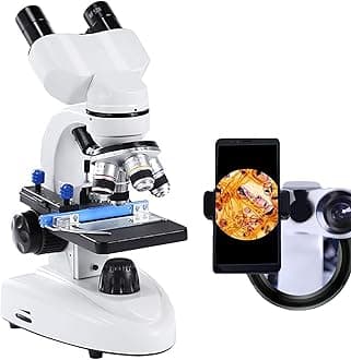 COYEUX 30000X/40000X/50000X HD Biological Microscope, Binocular Microscope for Adults, 185 Achromatic Objective, Dual LED Illumination, for School Home Education