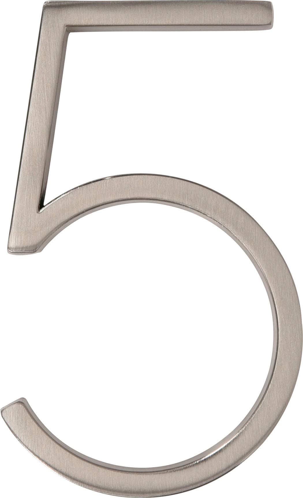Distinctions by Hillman Floating Mount House Number 5 Nickel (5")