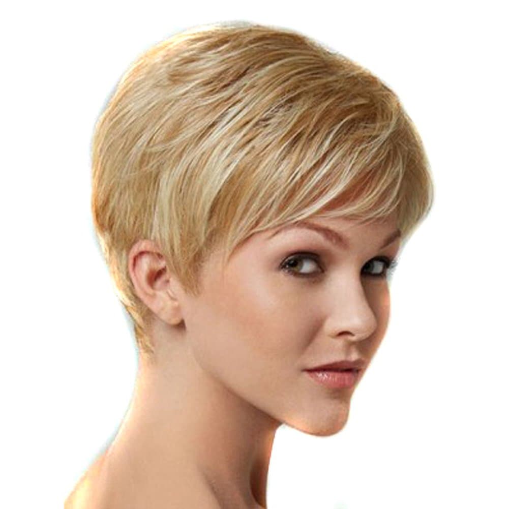 Kanuosi Short Cute Pixie Wigs For White Women Short Wigs Blonde Wig Cosplay Synthetic Wig Hairstyles