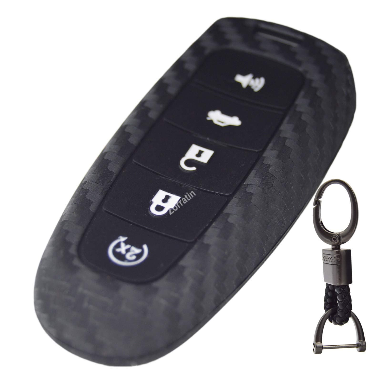 Carbon Silicone Key Fob Cover Protector for Ford Focus Edge Escape Explorer Expedition Taurus & Lincoln MKT MKX Navigator