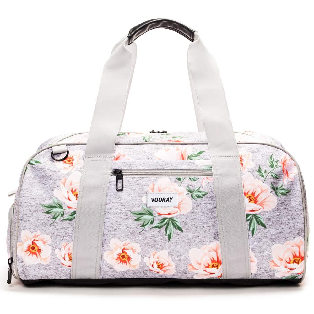 Vooray Burner Sport 21" Gym Bag with Shoe Pocket & Laundry Bag, Rose Gray