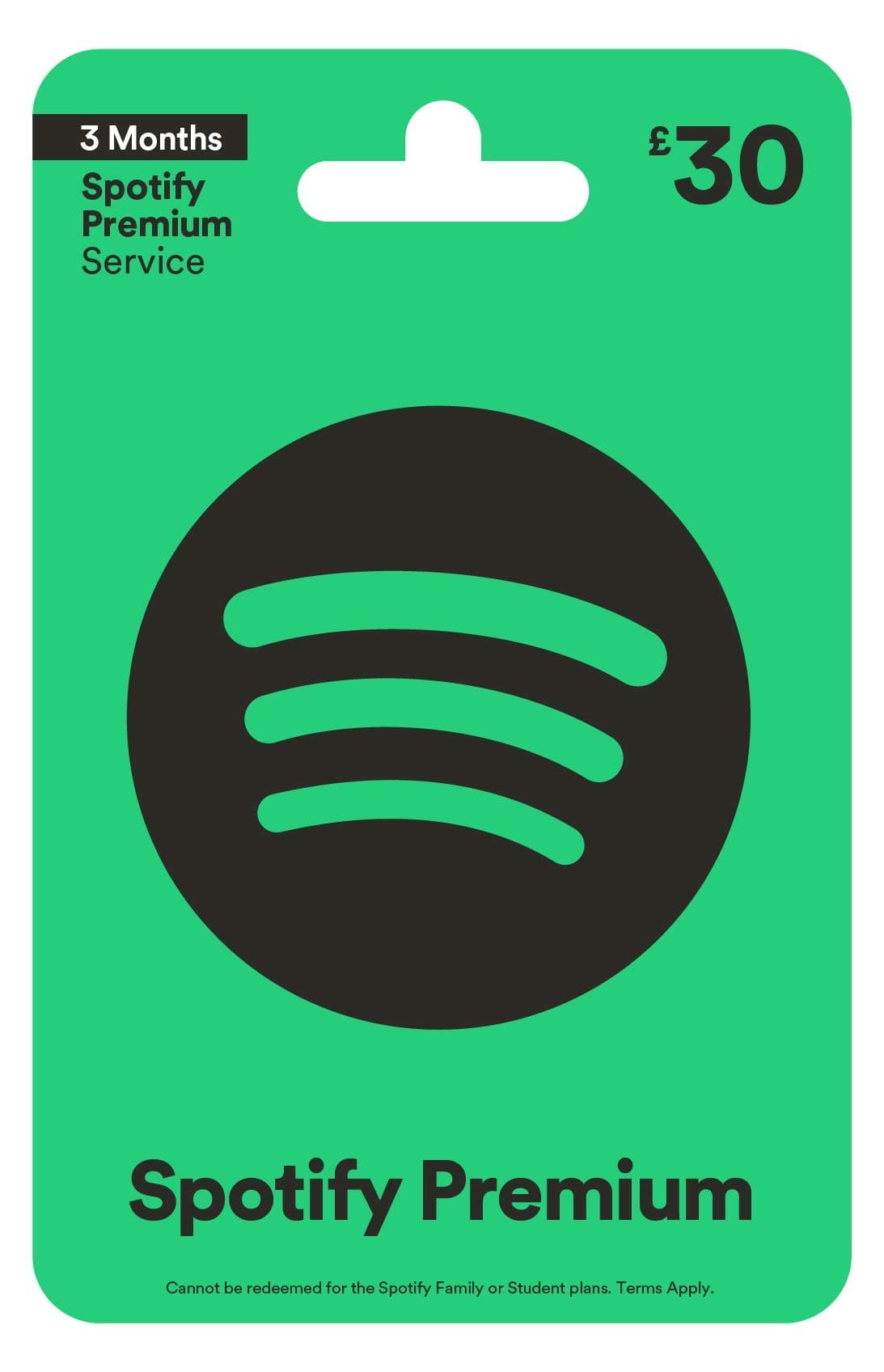 Spotify Premium Gift Card - UK Redemption Only - Delivered by post