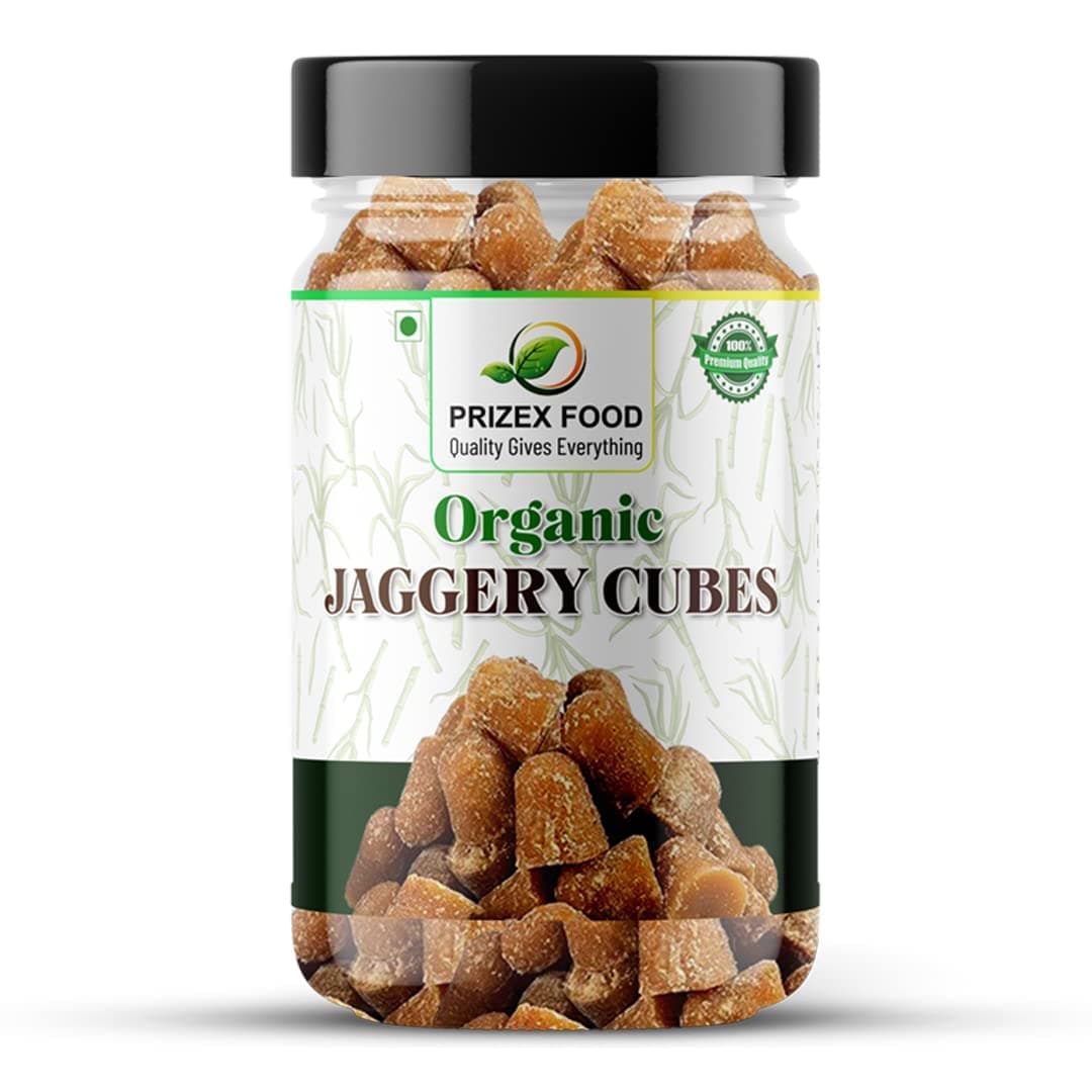 Prizex Jaggery Cubes [Pure, Natural, No Preservatives Added], Jaggery Cube, Gud Jaggery, Jaggery Organic Cubes 400 GM