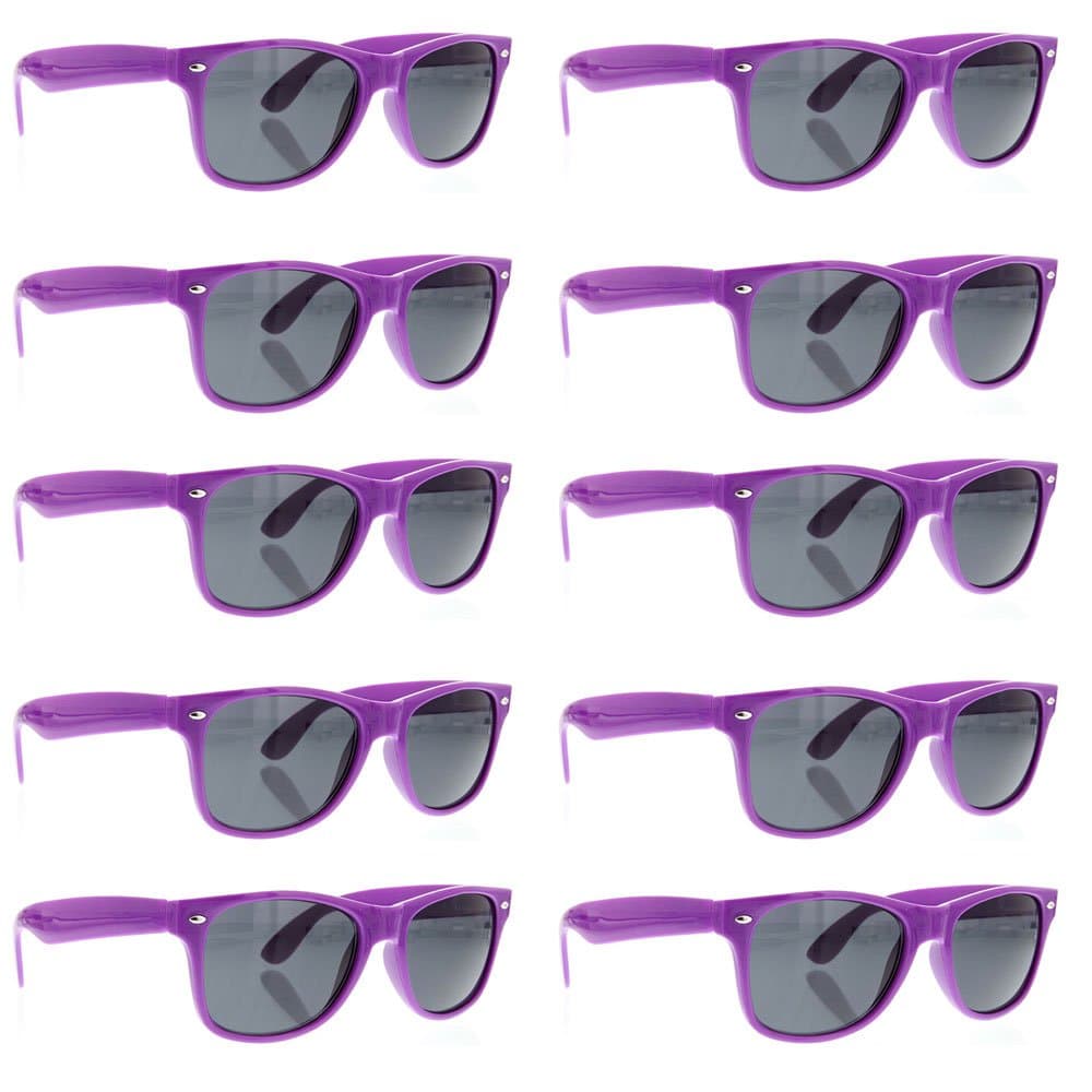 BULK WHOLESALE UNISEX 80'S RETRO STYLE BULK LOT PROMOTIONAL SUNGLASSES - 10 PACK