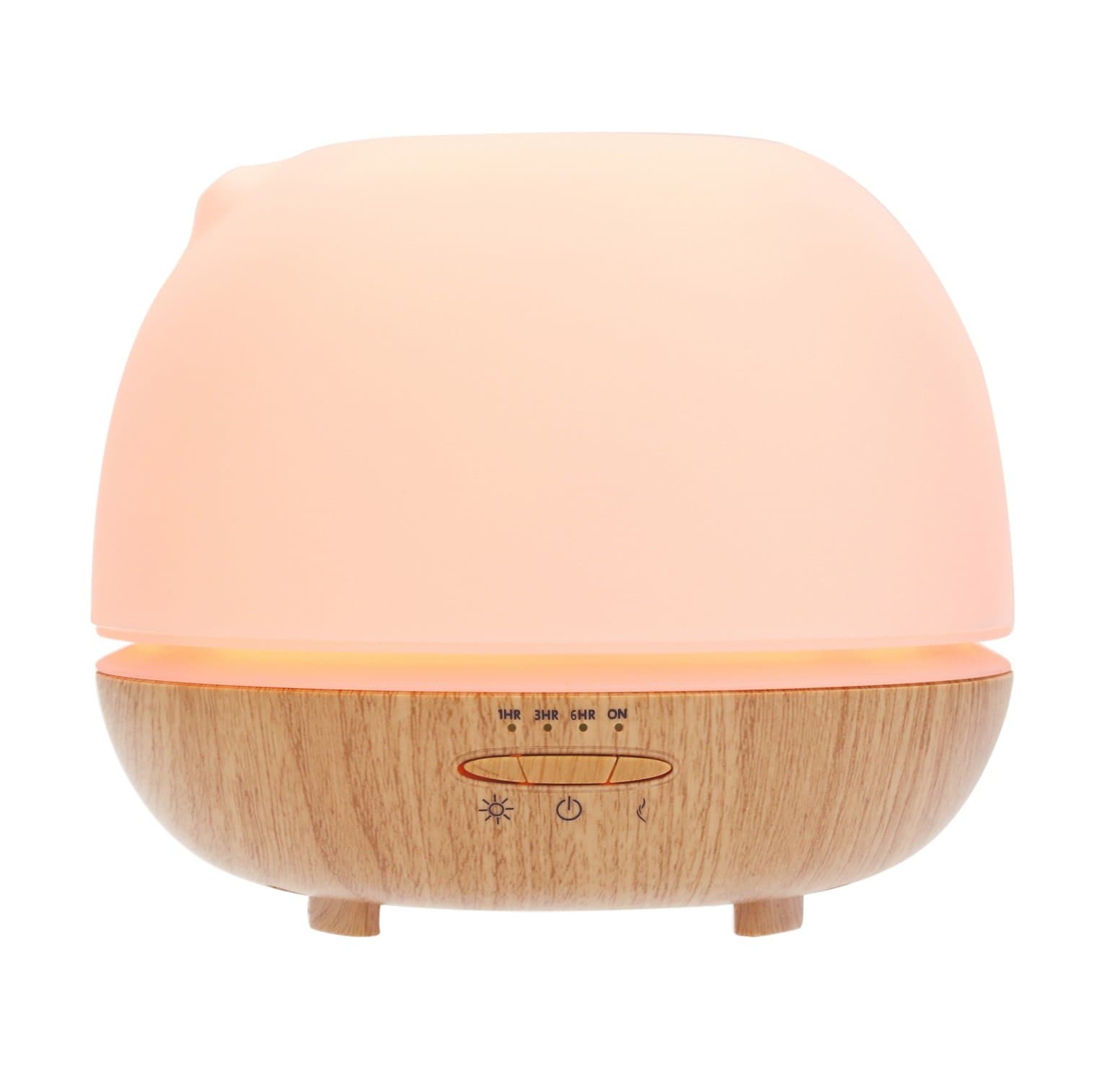 Alfloia Essential Oil Diffuser, Wood Grain Aromatherapy Diffuser,500ml Ultrasonic Humidifier With 7 Color LED Changing for Yoga Spa Home Office Room