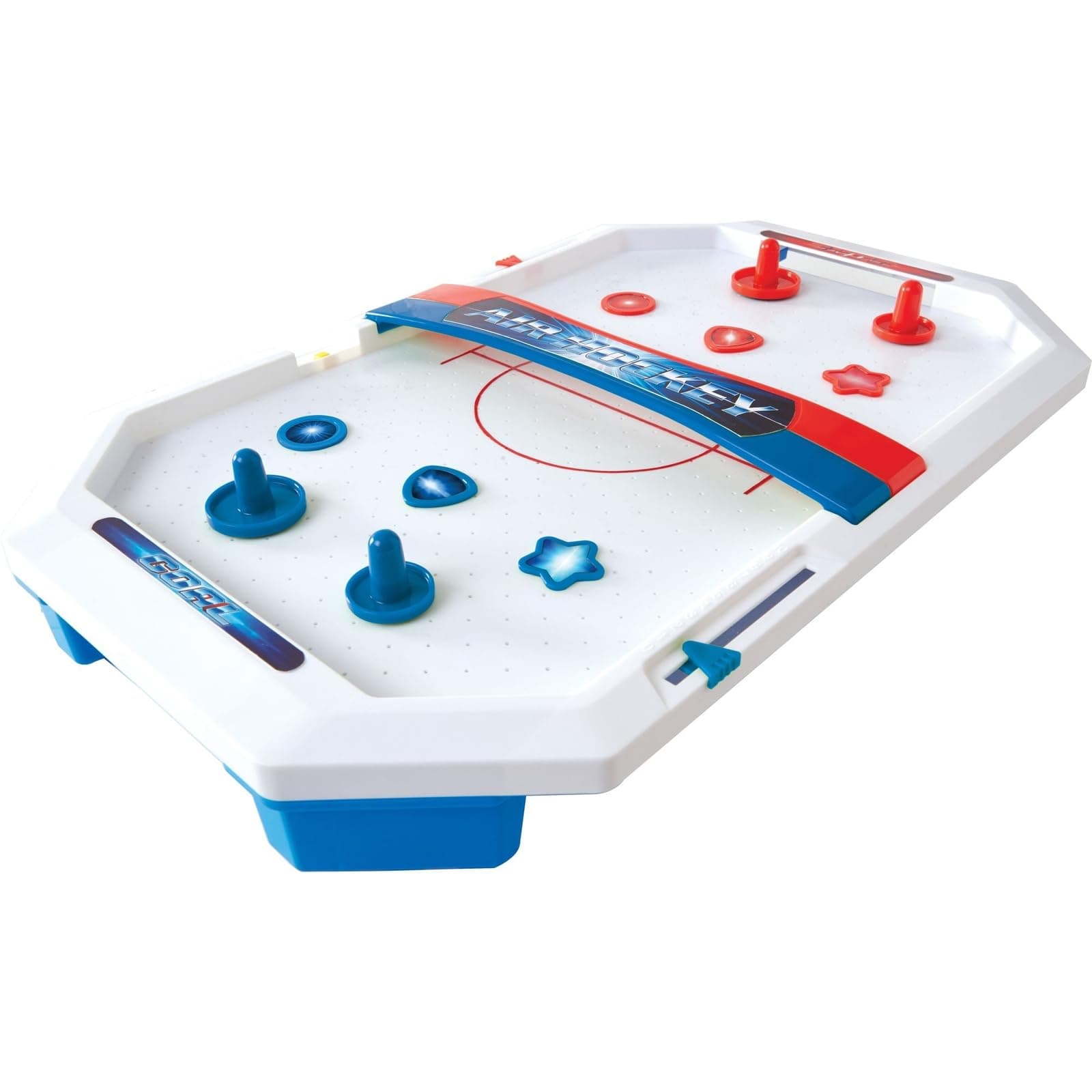 Game Zone International Playthings Electronic Table-Top Air Hockey - Fast-Paced Sports Fun in an Easily Portable Battery-Operated Rink for Ages 5 and Up (P25118)