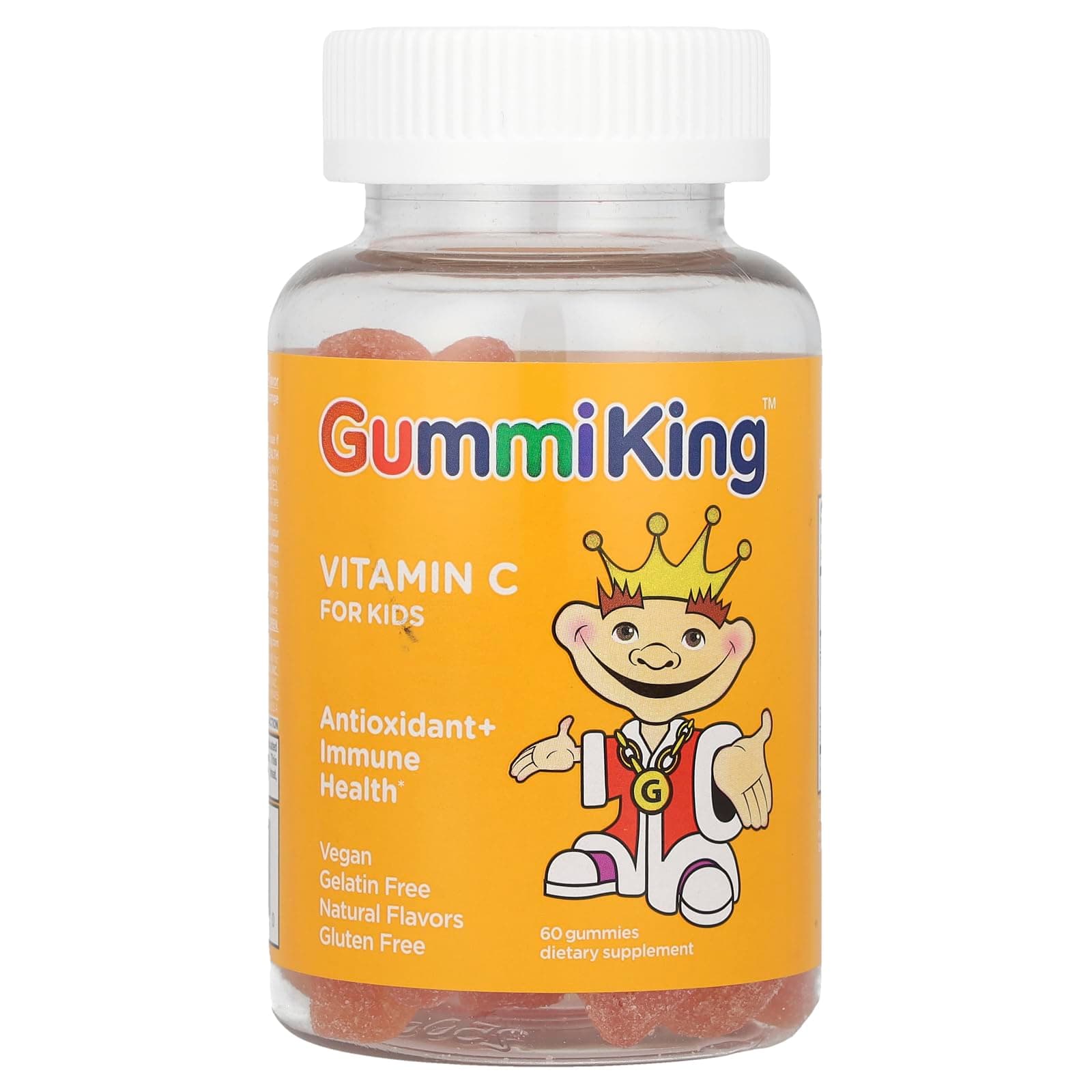 Gummi King Vitamin-C Supplement, Orange, 60 Count