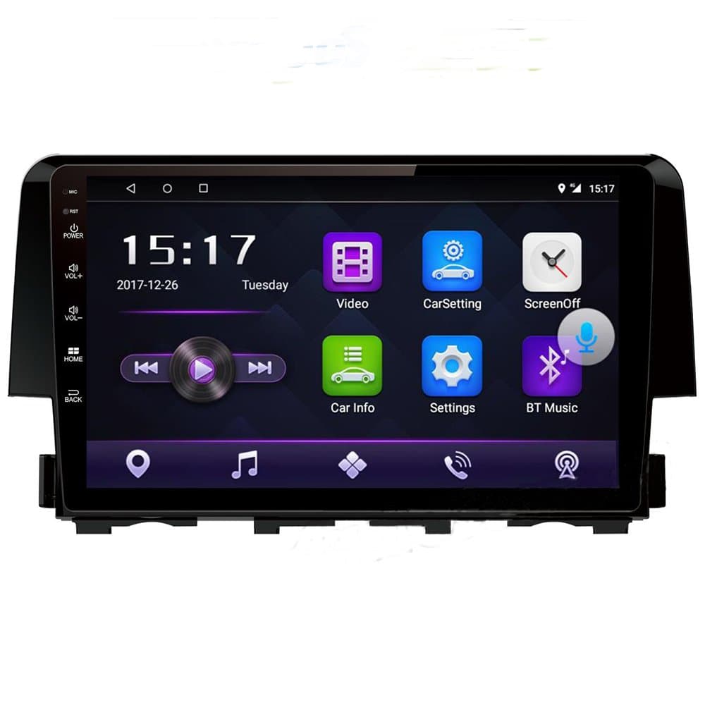 Autoradio Android GPS 2G+32G Car DVD Player Bluetooth,Built-in GPS,GLONASS Navigation System Radio Auto,Support WiFi Mirror Link Honda Civic 2016-2017