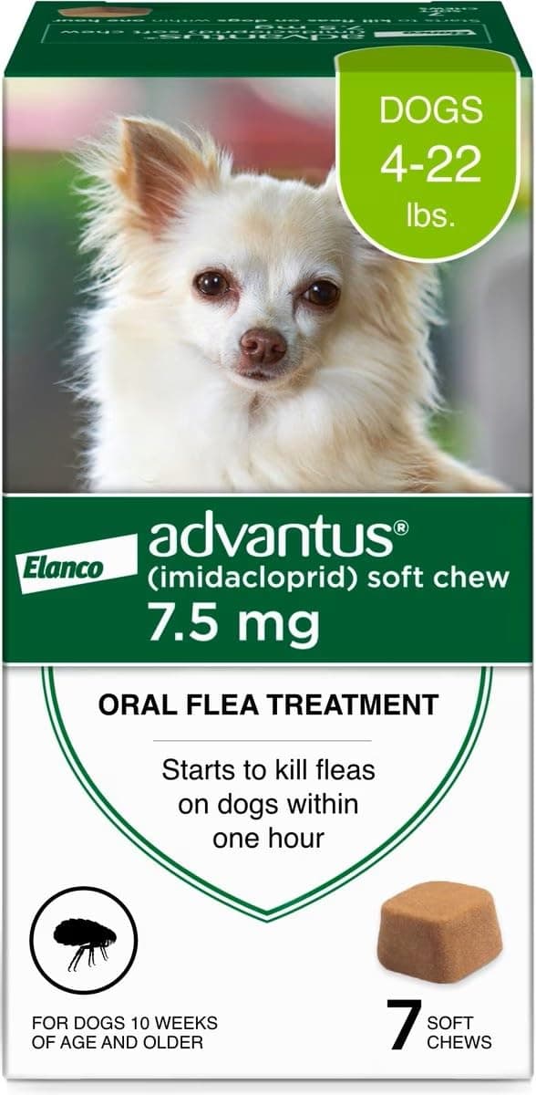 Dog Fast Acting Oral Flea Treatment Soft Chewable 4 - 22 lbs. | 7 ct.