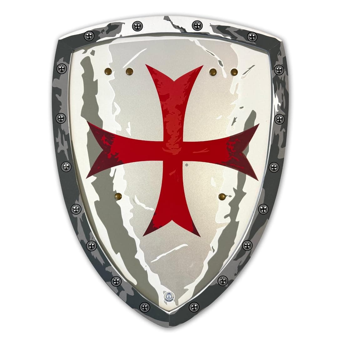 Liontouch - Maltese Knight Shield - Age 3-8 Years | Medieval Pretend Play Foam Toy for Children with Classic Red Cross Theme | Safe Weapons & Battle Accessory for Kid’s Dress Up & Costumes