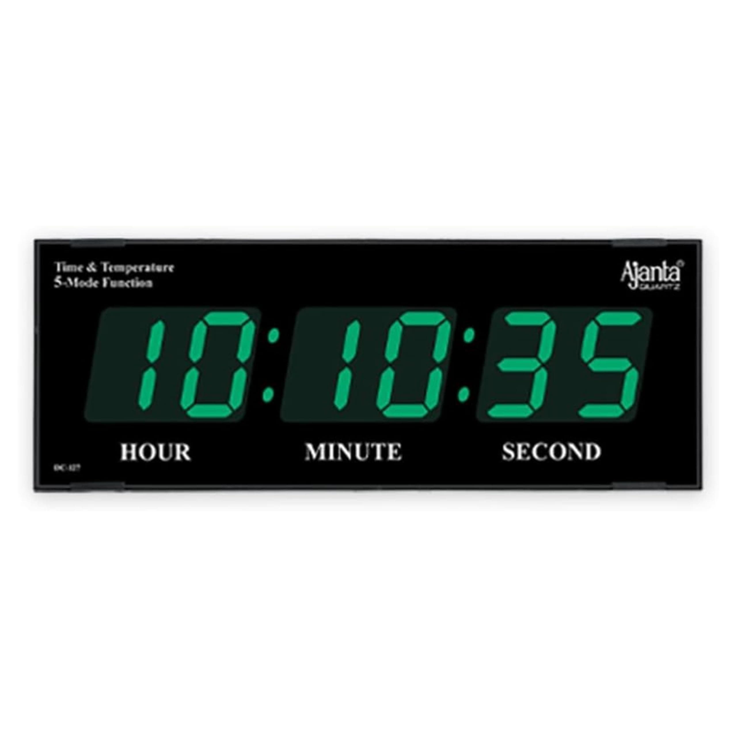 Ajanta Quartz Plastic Digital Wall Clock for Home and Office (Green Led, 41.9 x 20.3 x 10.2 cm Inches)