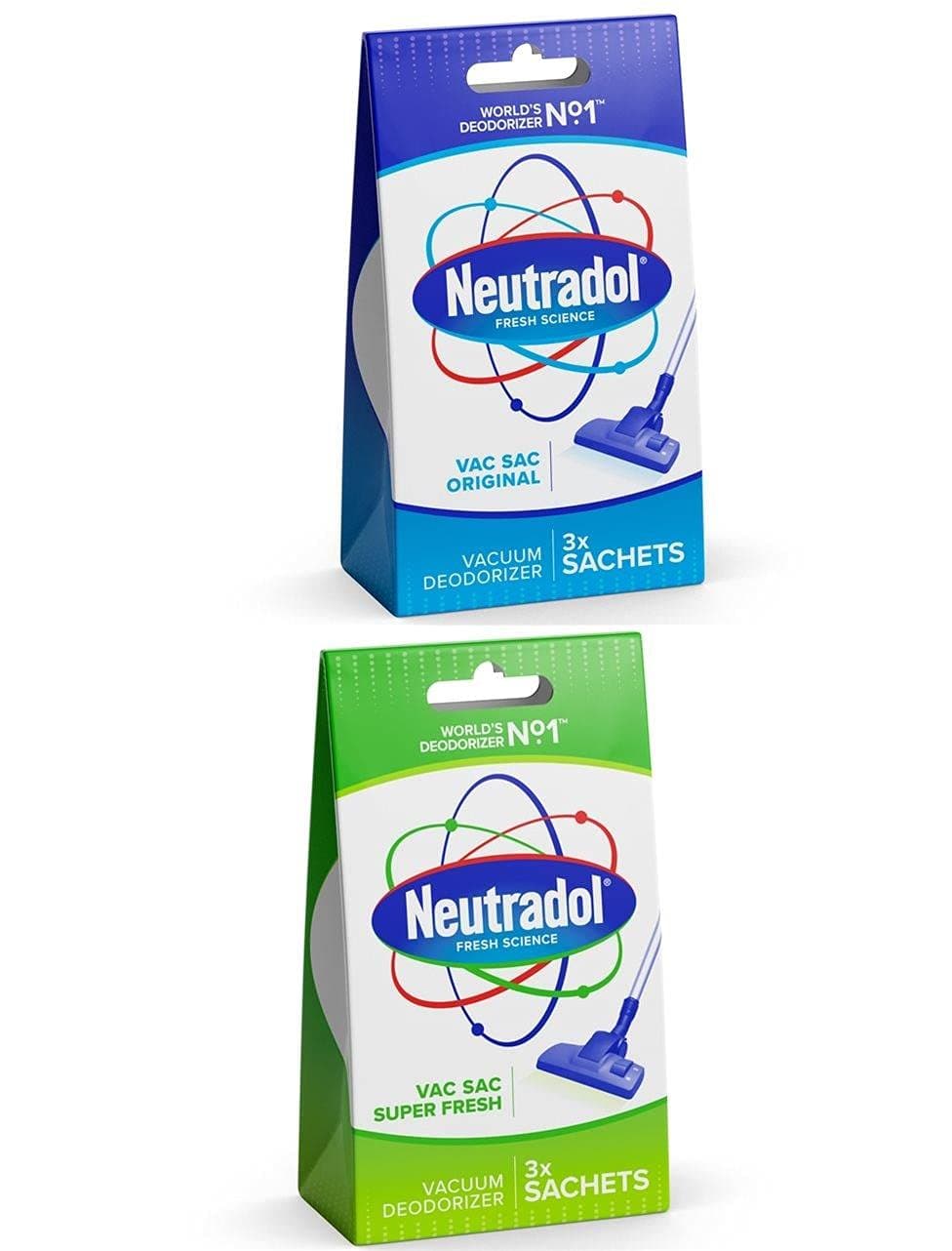 A1Sonic Quality for lessNeutradol Vac Sac Deodorizer 3 Vacuum Deodorizer Sachets Original/Super Fresh