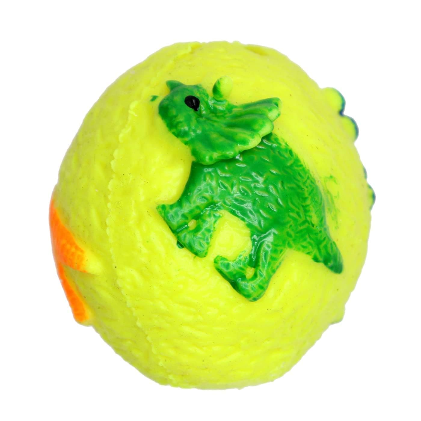 WIZME Set of 2 Dinosaur Egg Shape Stress Reliever Toys Decompress Squishy Squeeze Egg Ball Dinosaur Toy for Kids and Adults Stress Toys Pack of 1