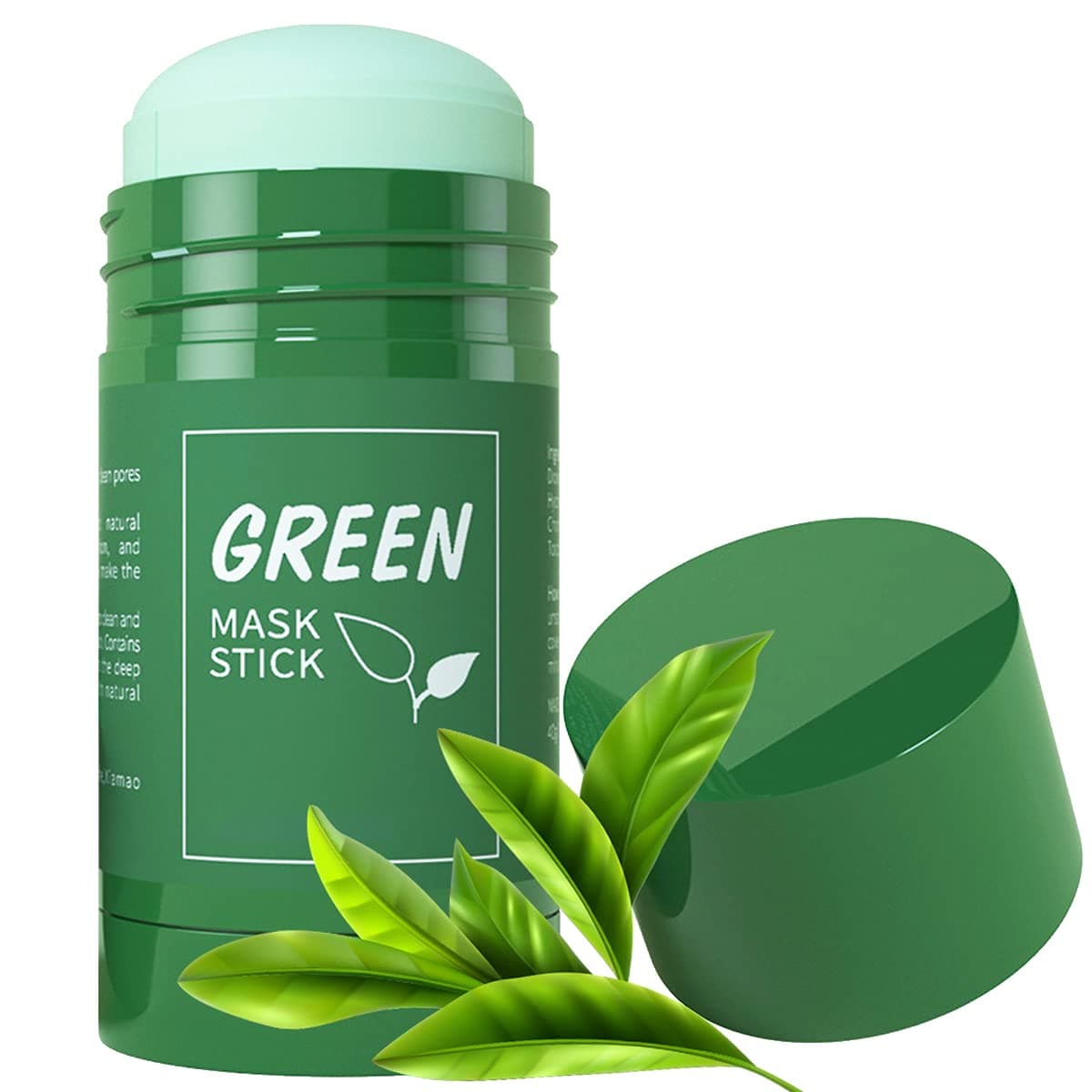 Green Tea Mask Stick for Face, Purifying Solid Green Clay Stick Mask For Blackhead Remover, Anti-Acne Oil Control & Clean Pores for All Skin Types Women and Men