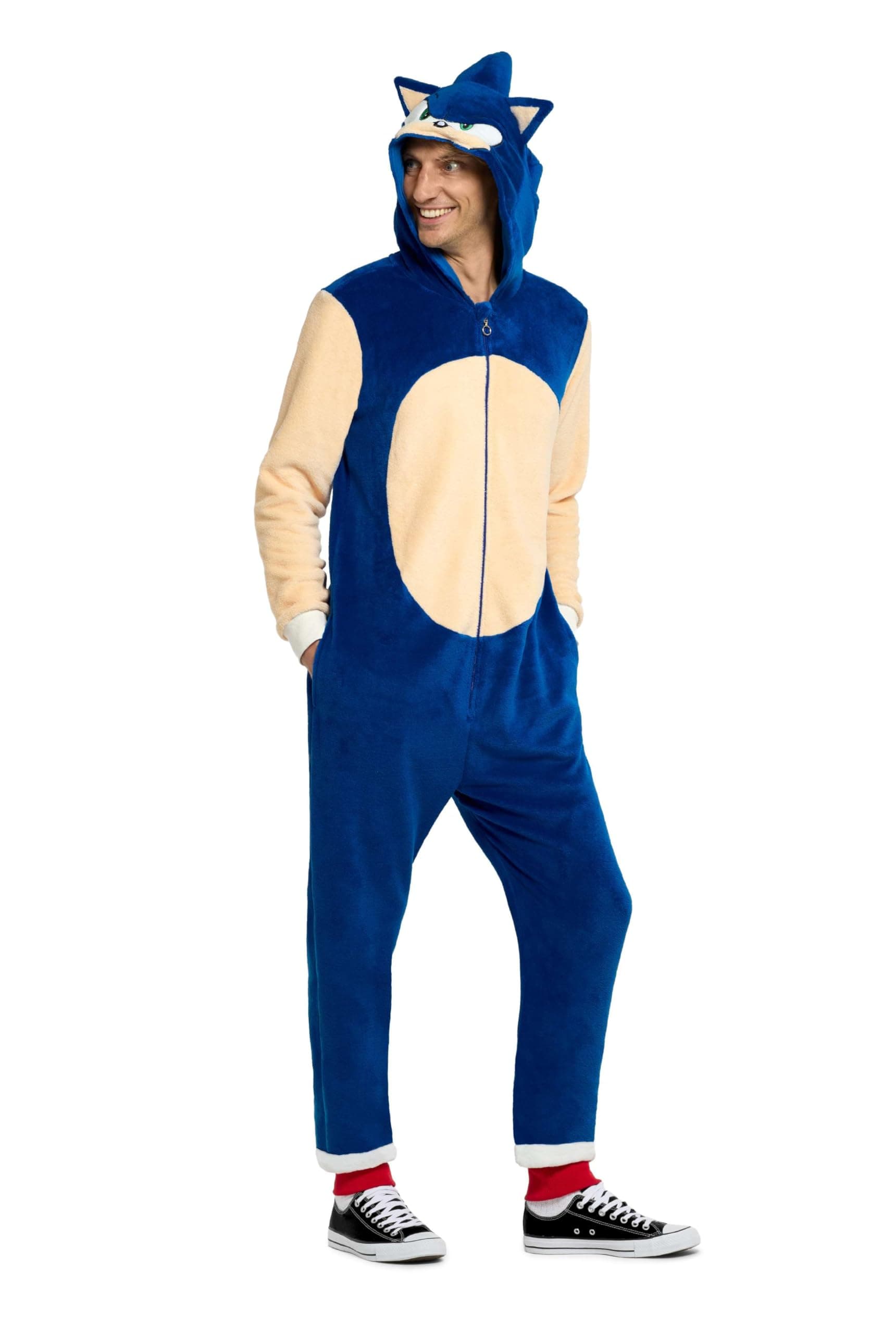 SEGA Onesies for adults - Official Sonic the Hedgehog, Shadow, Knuckles - Cozy Unisex Jumpsuits - One Piece Suit