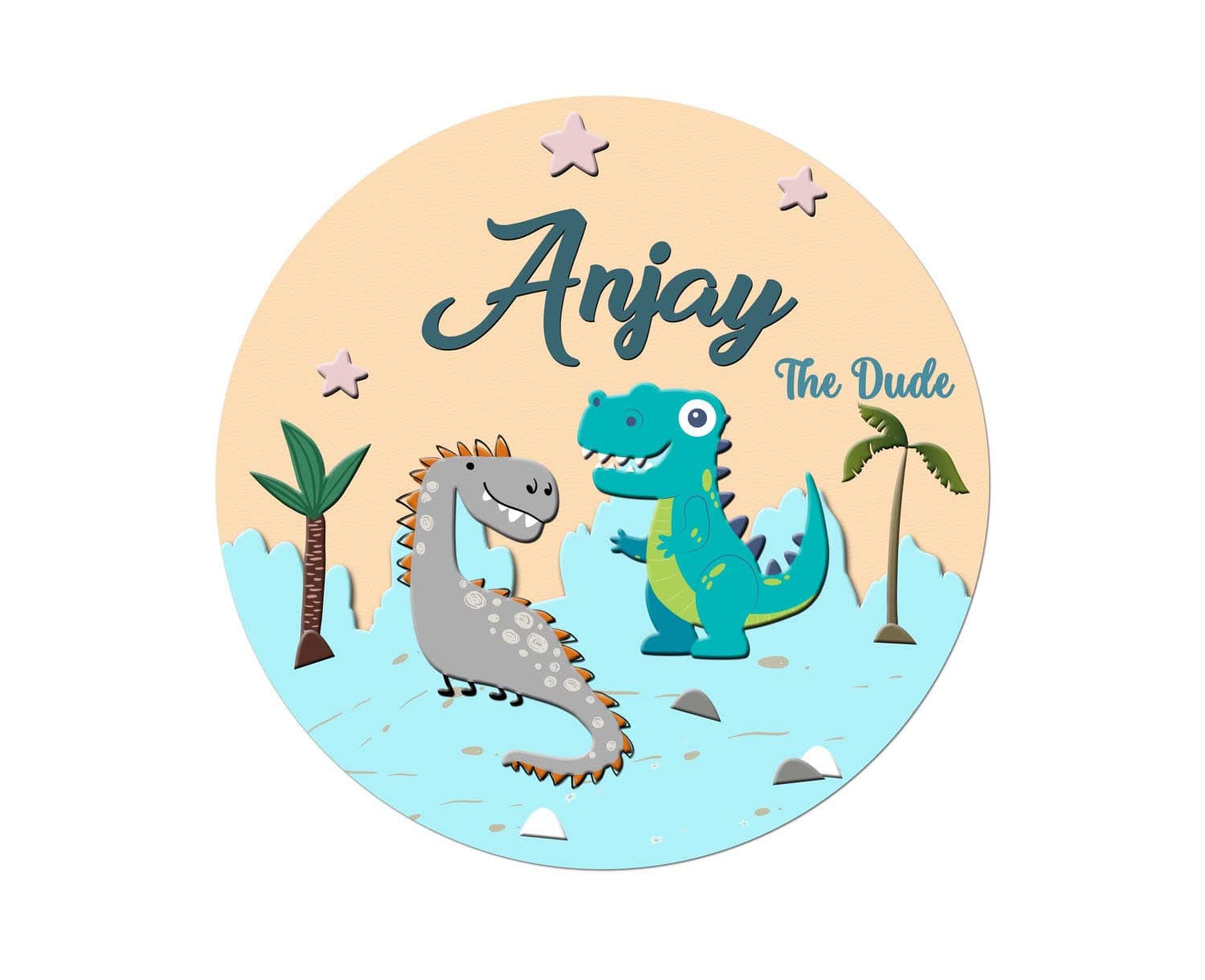 ASHVAH Customizable Stylish Fridge Sticker Magnet - Gift on Happy Birthday for Friend, Daughter, Kids, Wife - Name - Anjay