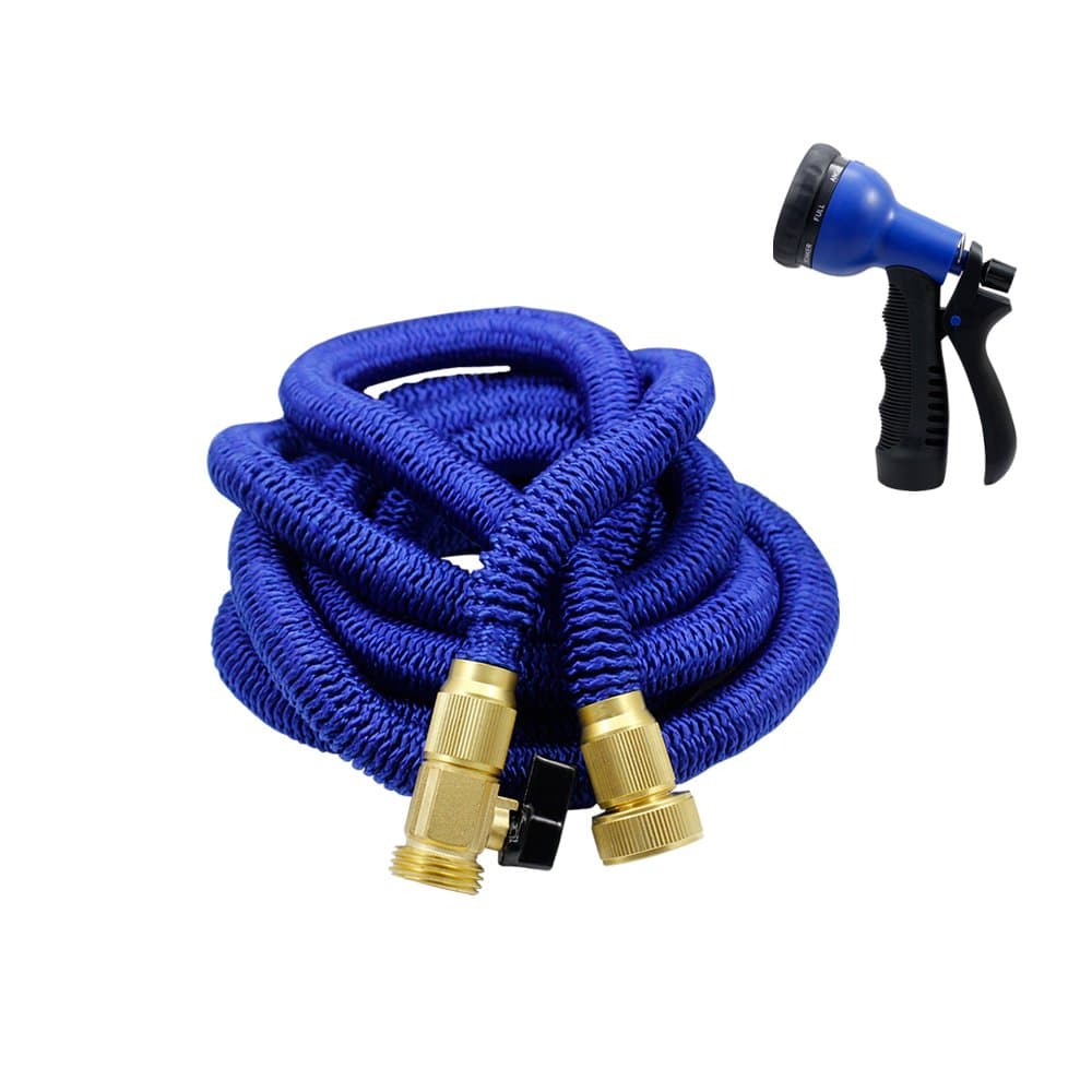 UrGod Expanding Garden Hose, 25FT Heavy Duty Portable Expandable Water Hose,3 Layer Latex Core, Fabric Casing,Brass Fittings,8-Pattern Sprayer Nozzle