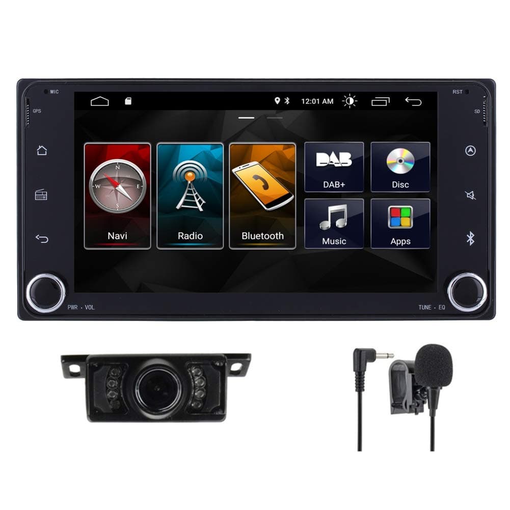 Android 8.1 Car Stereo DAB+(Included) for Toyota RAV4 Camry Corolla 4Runner Hilux Tundra Celica Auris 7Inch Sat Nav Canbus/IPS panel/Bluetooth/WIFI/4G/Multi-touch Screen/GPS/DVD Player/Touch Screen