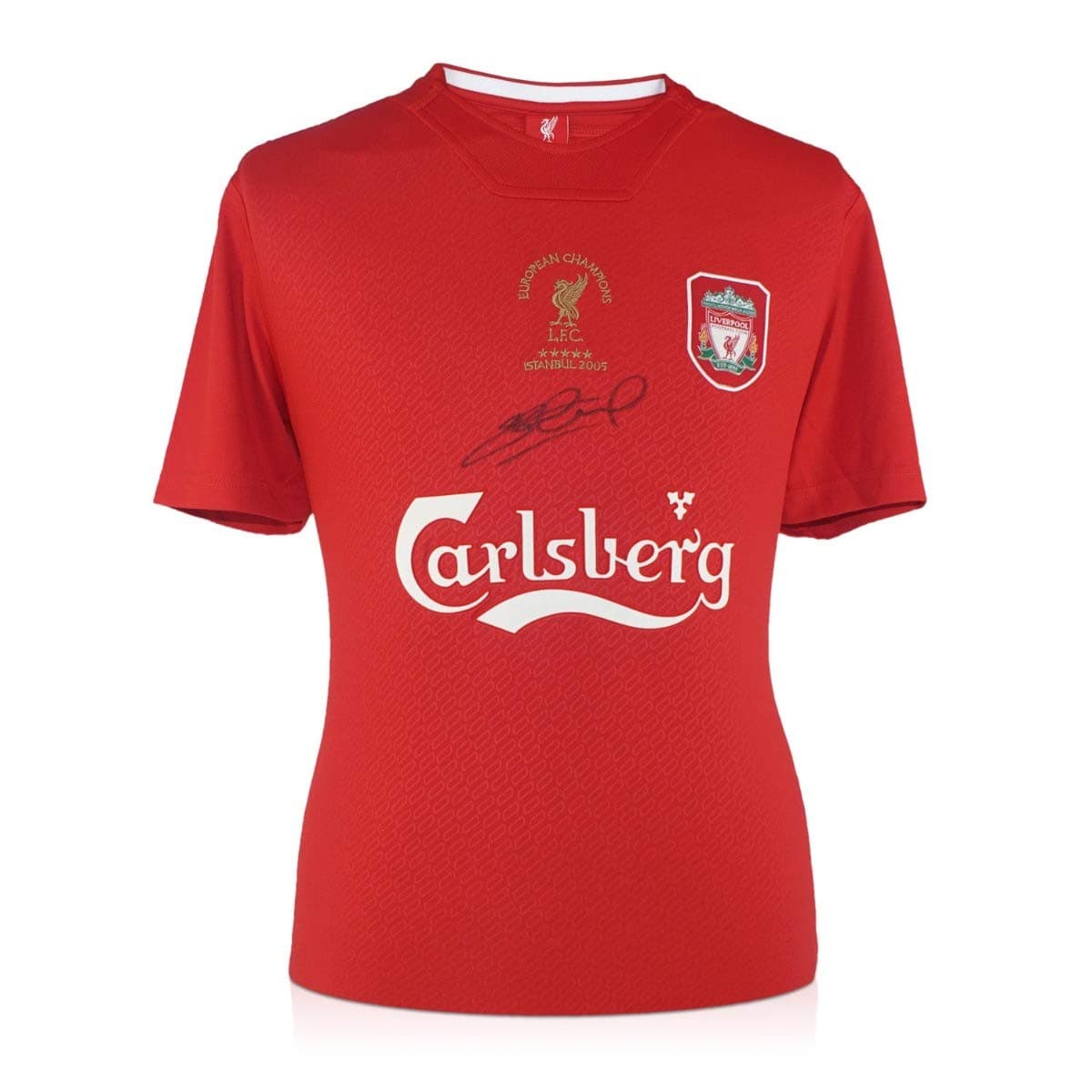 Steven Gerrard Signed Liverpool Soccer Jersey 2005 | Autographed Sport Memorabilia