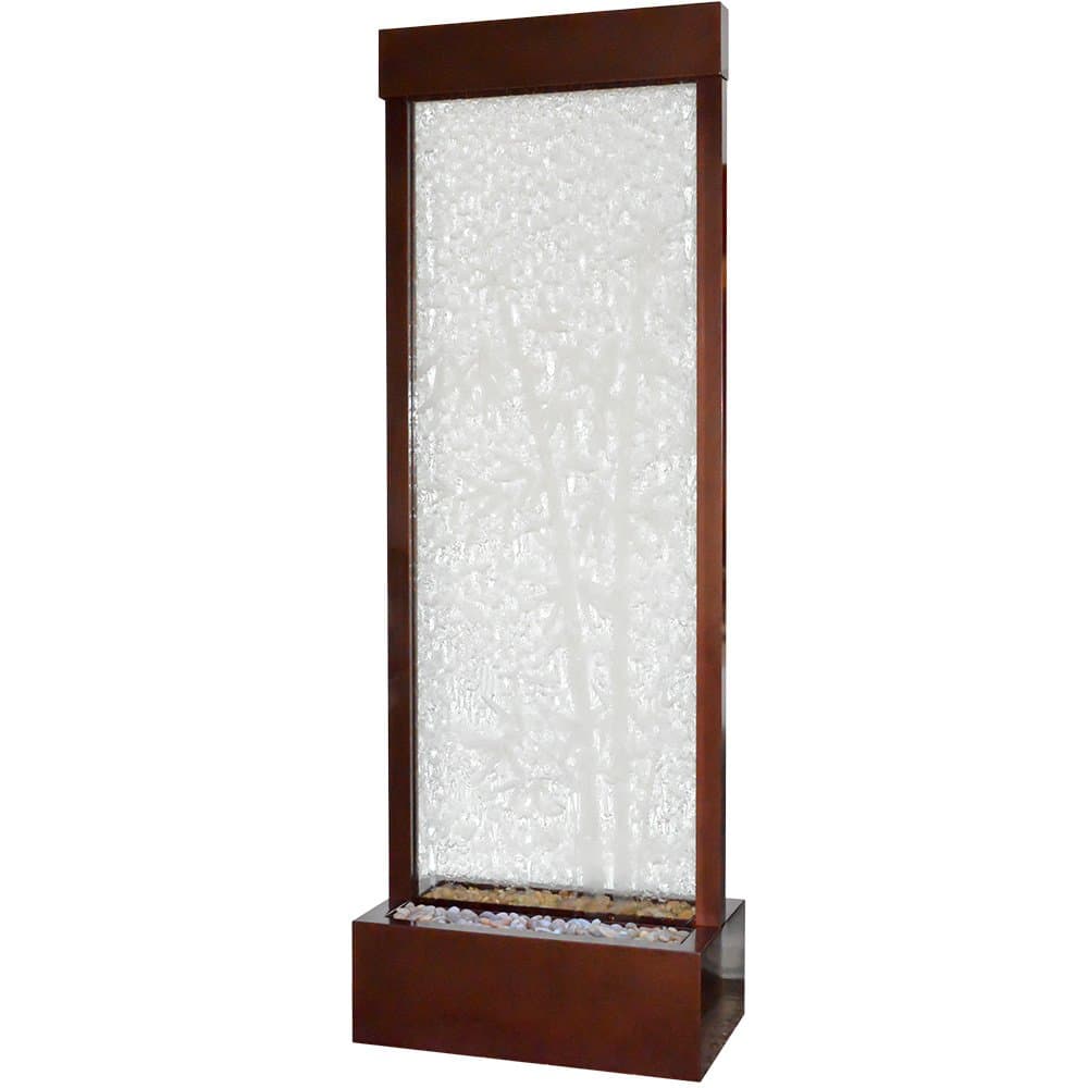 BluWorld Towering 8' Dark Copper Gardenfall with Bamboo Etched Clear Glass