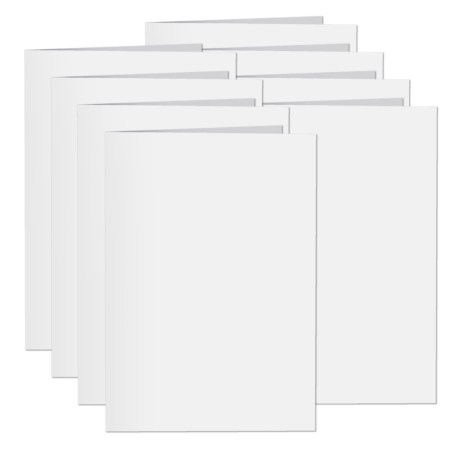 8 Pack, Inventiv 30 Second Recordable DIY Greeting Card, Voice Recorder Module, Blank White/Apply Custom Design Artwork