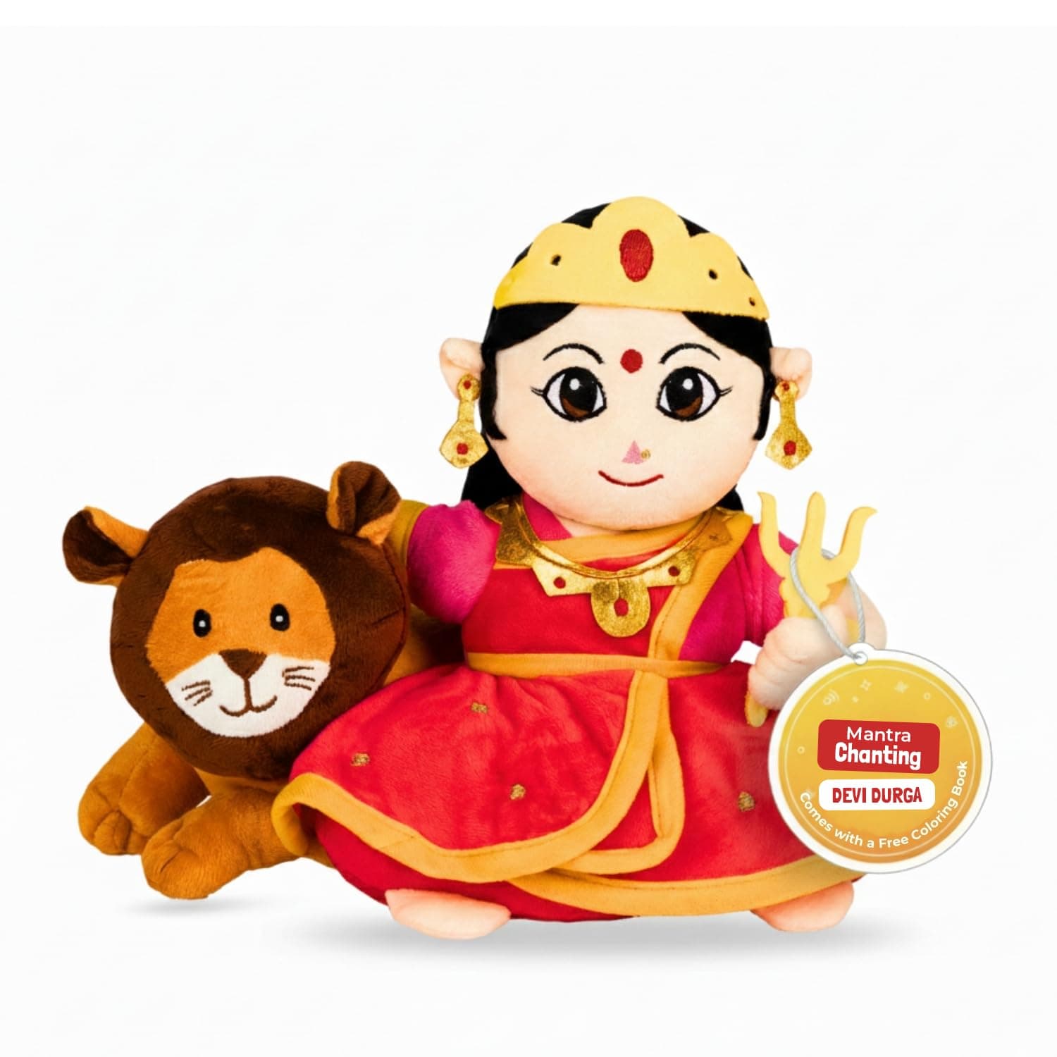 Mantra Chanting Devi Durga (10.24 Inches) | Musical Soft Plush Toy | Best Gift for Infants, Toddlers & Babies