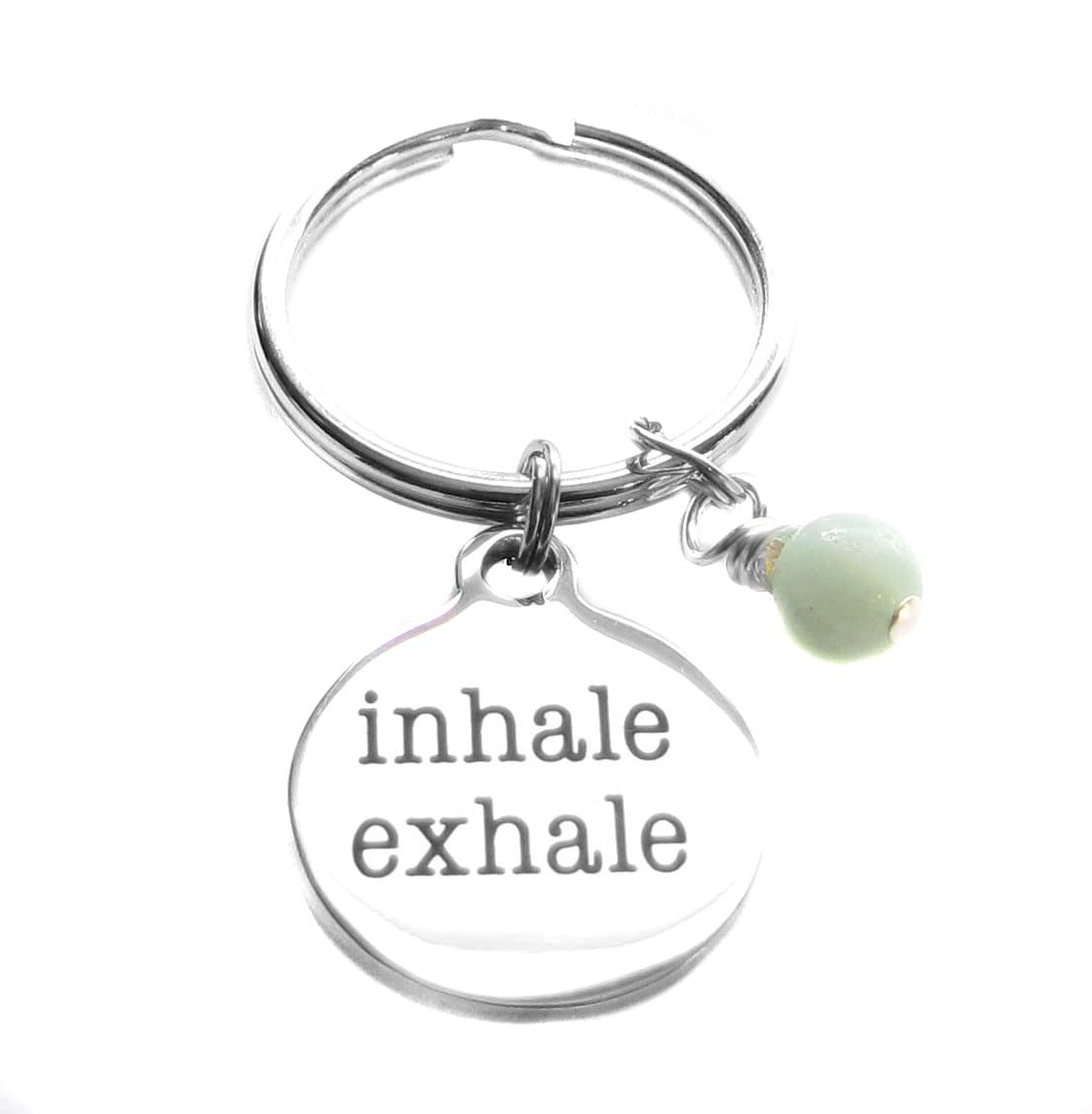 Inhale Exhale Yoga Reiki Breath Work Throat Chakra 5th Chakra Key Chain