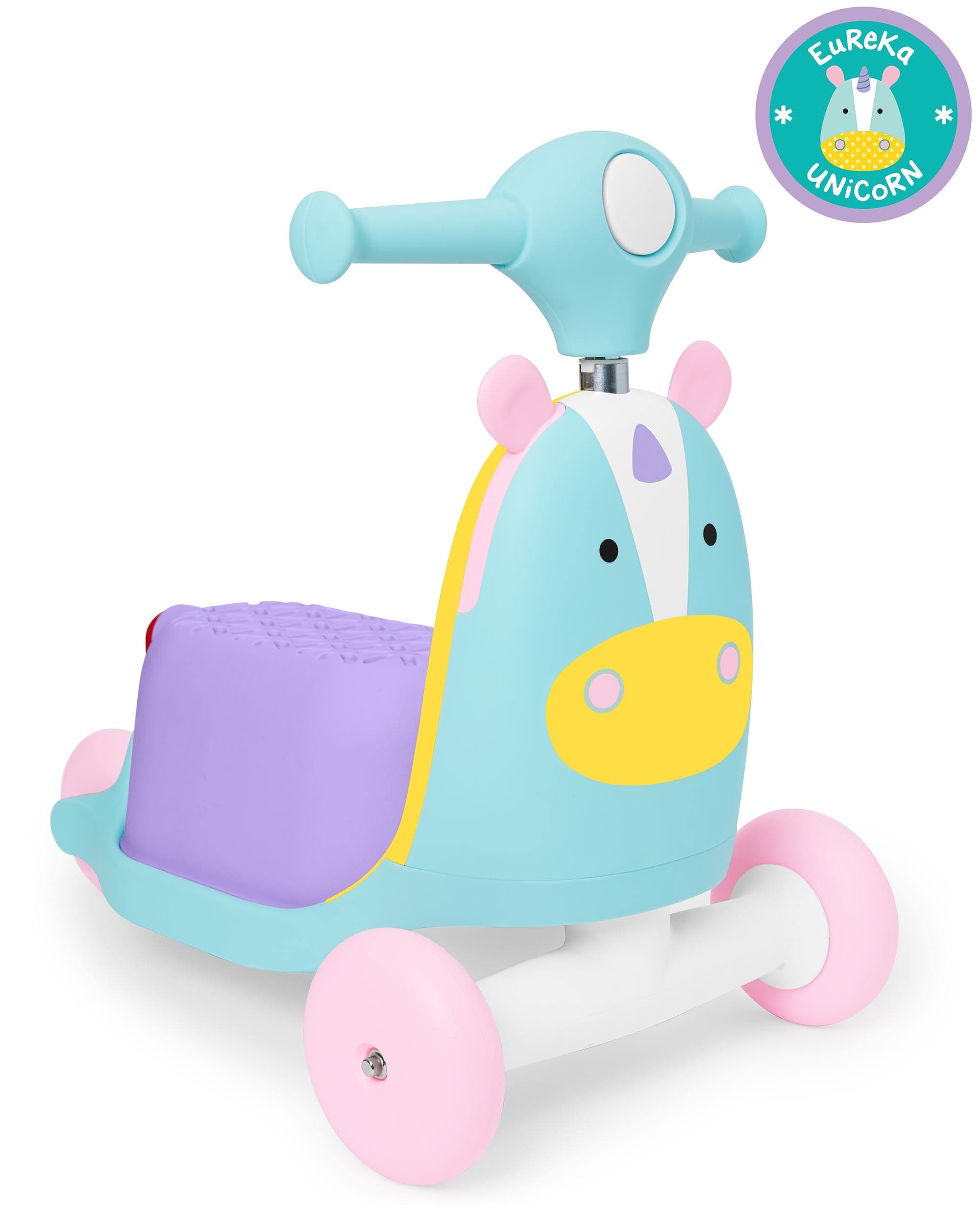 Kids 3-in-1 Baby Activity Push Walker & Ride On Scooter Toy, Unicorn | 3-in-1, Baby Activity, to