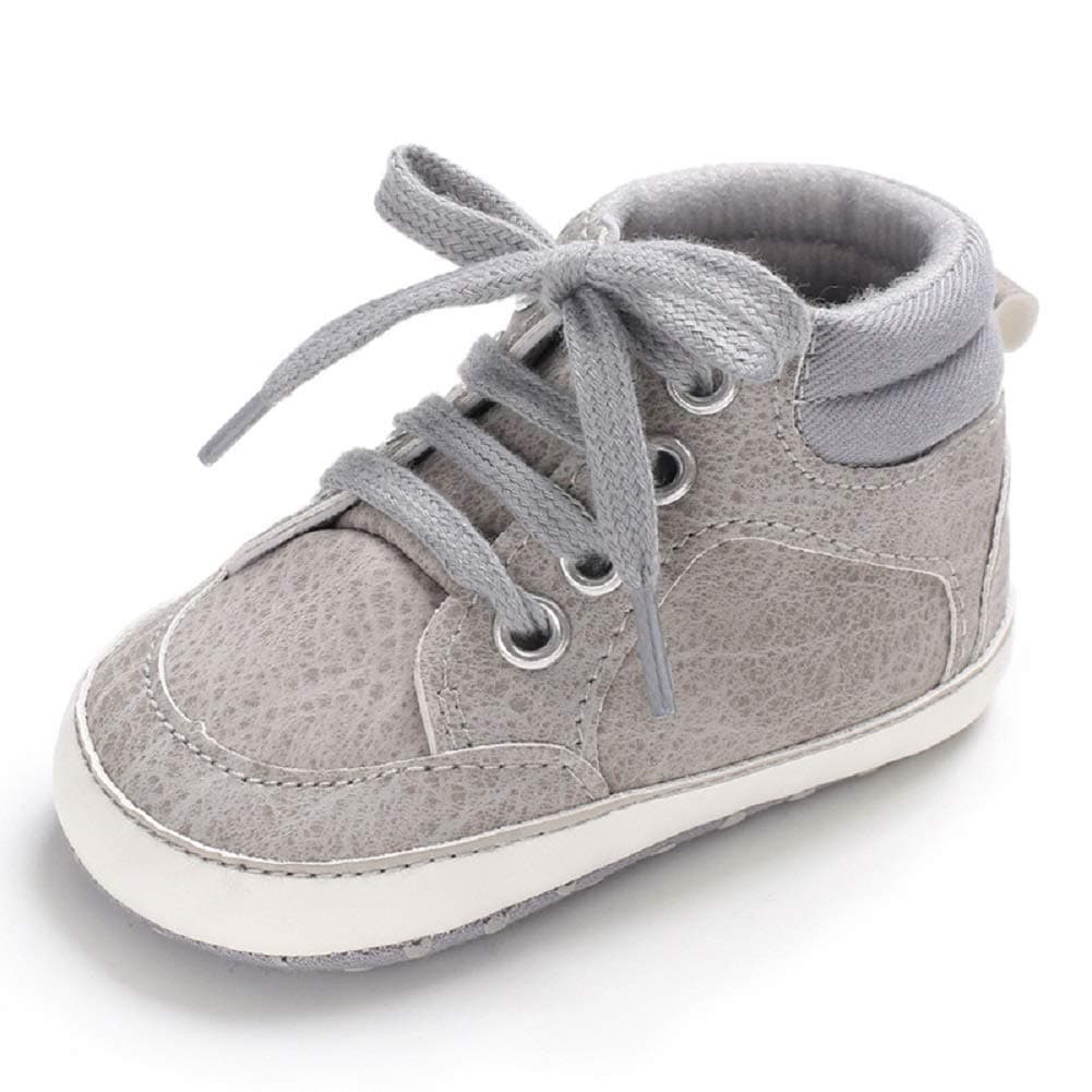 Baby Boys Girls Anti-Slip Sneakers Soft Ankle Boots Toddler First Walkers Newborn Crib Shoes