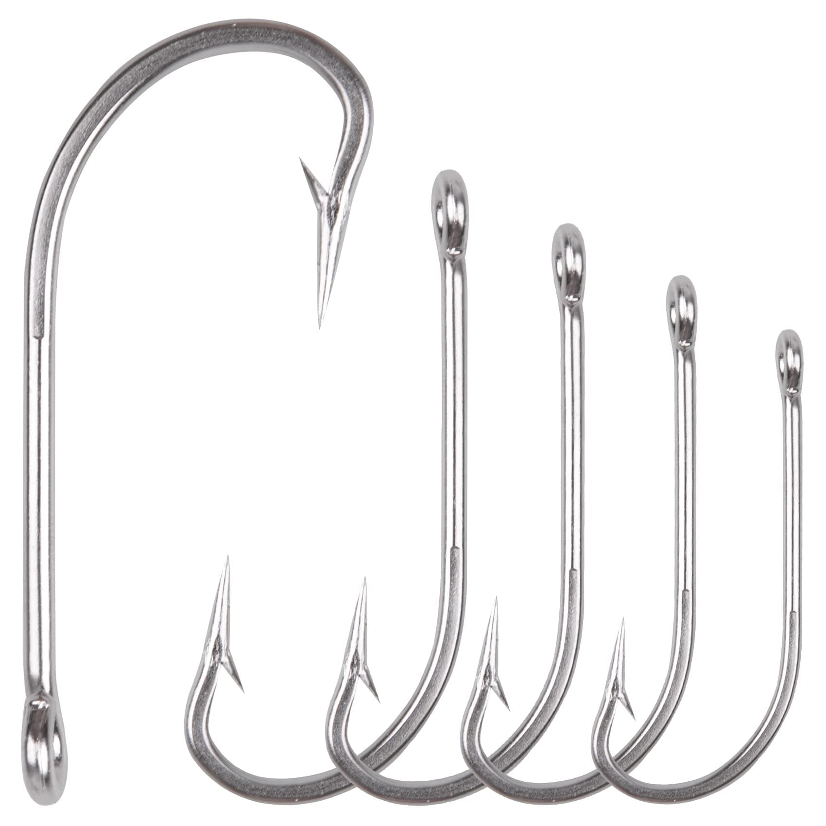 Fishing Hooks Saltwater J Hooks O'Shaughnessy Forged Hooks Extra Strong Stain...
