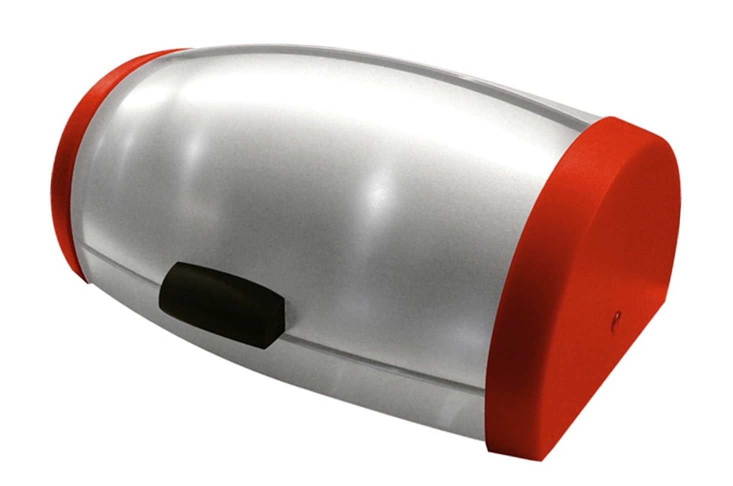 Francois et Mimi Stainless Steel Roll-top Bread Box, Large (Red)