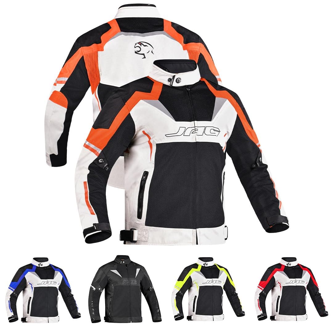 JAG Mesh Motorcycle Jacket-Biker Jacket-CE Armor Motorcycle Jacket Men-High Visibility Motorcycle Jacket with Armor
