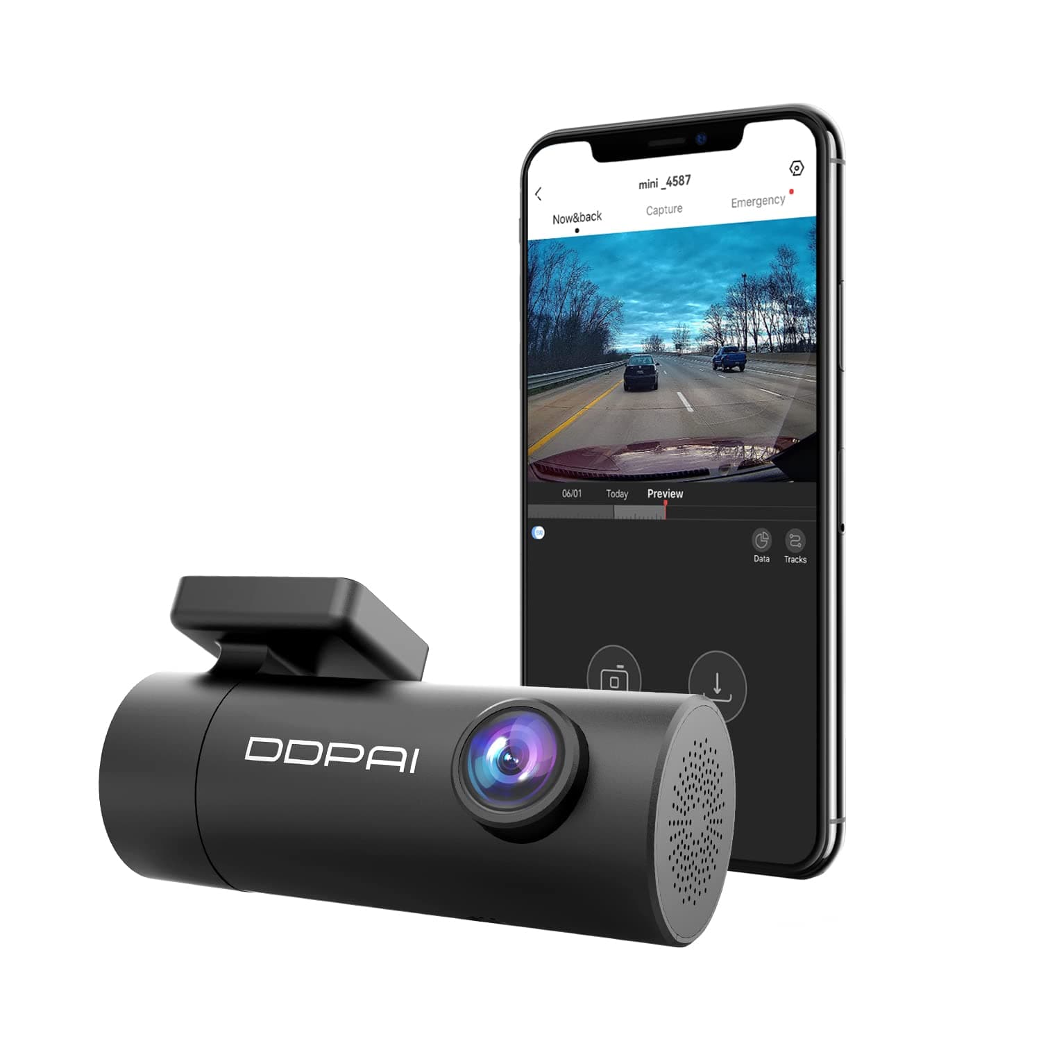 DDPAI Mini Pro Dash Cam, with Wi-Fi 1296P Dash Camera, Emergency Accident Lock, 140 Wide Angle, Car DVR Dashboard Camera with G-Sensor, WDR, Built-in Super Capacitor, SD Card Upto 1TB Supported