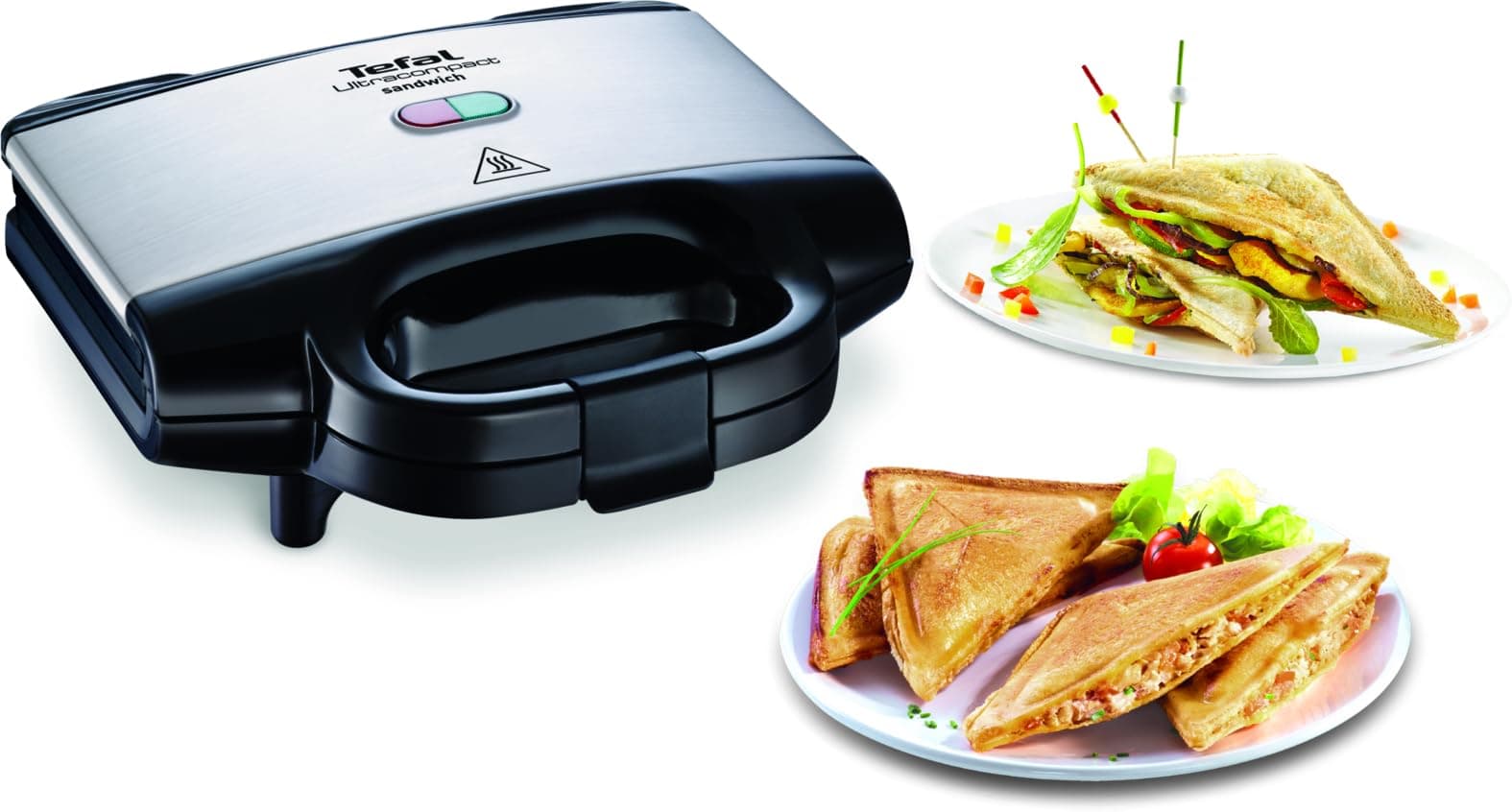 Tefal Black Modern Sandwich Maker, Non Stick Coating, 700W