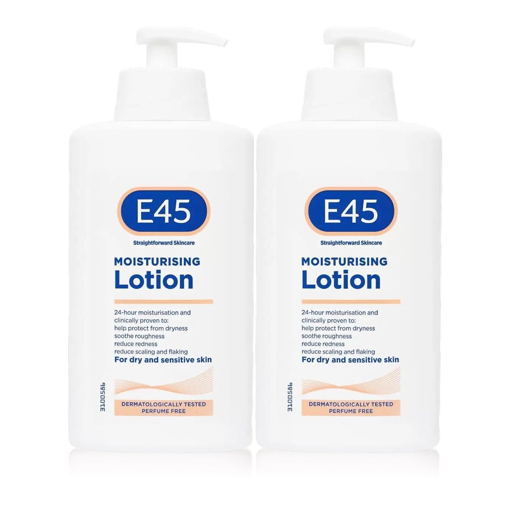 E45 2 PACK 500ML Dermatological Moisturising Lotion