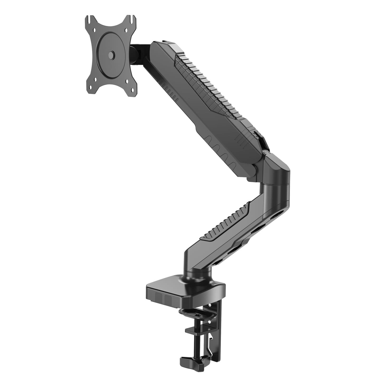 HFTEKDesk Mount for 15"-34" LCD LED Monitor - C Clamp Equiped, Gas Spring, Ergonomic Height Adjustable, Max Load 6.5kg