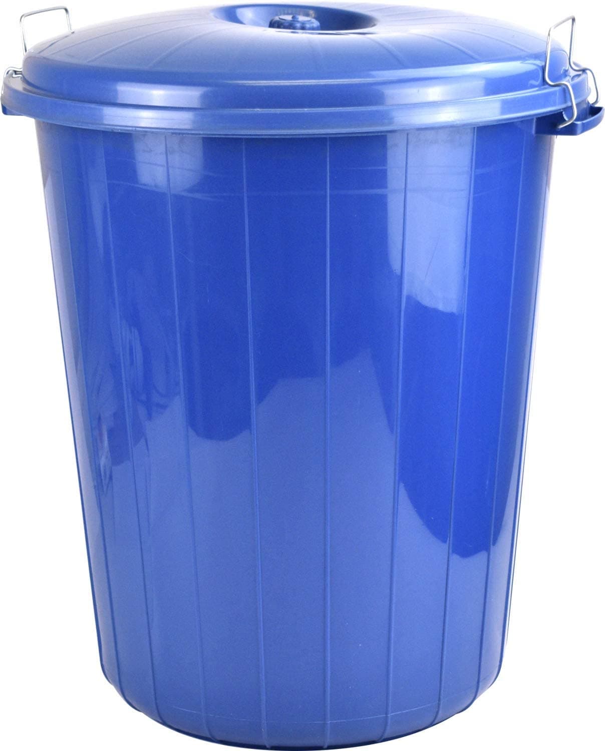 Sterling Ventures 25L Garden Waste Rubbish Dust Bin with Locking Lid (Blue)