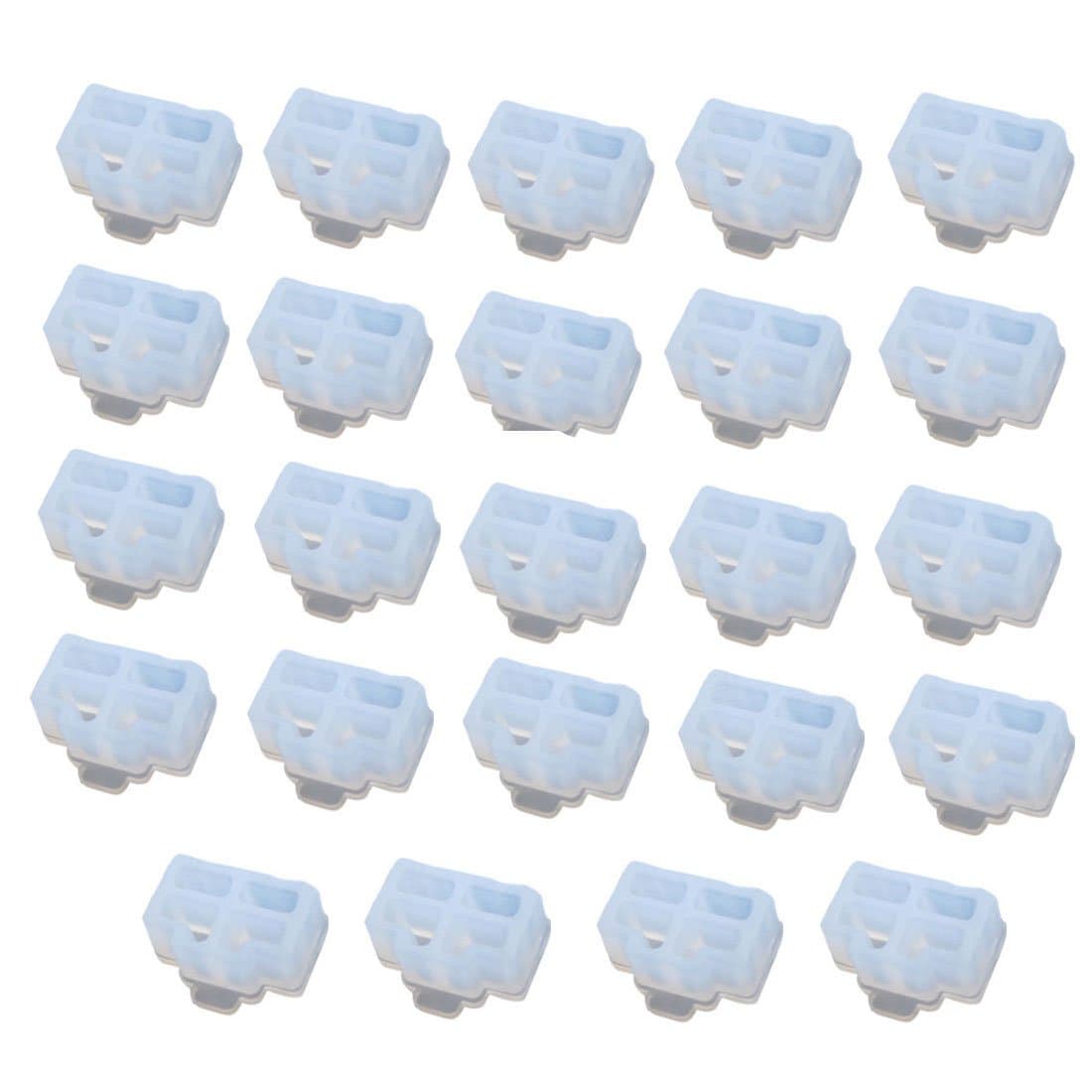 Antrader 24 Pcs Silicone Ethernet Hub Port RJ-45 Anti Dust Cover Cap Protector Plug,White