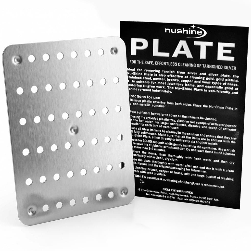 Nushine Magic Cleaning Plate (SMALL 11.5 x15.4cm) - rapidly cleans many items at once! Reuse multiple times, no harsh chemicals involved