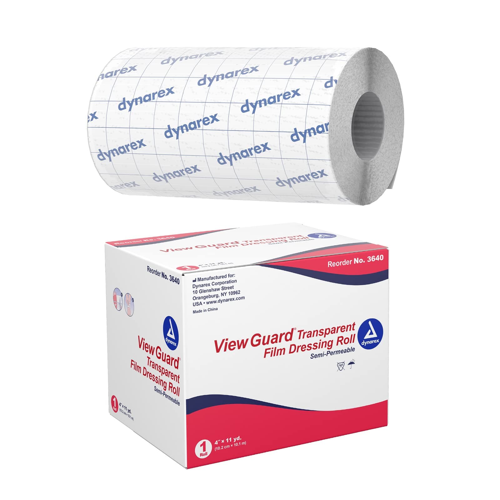 View Guard Transparent Film Dressing Rolls | 4" x 11 yds, 1 Roll | Non-Sterile Clear Medical Tape for Wound Dressing - Tattoo Bandages and Wound Cover