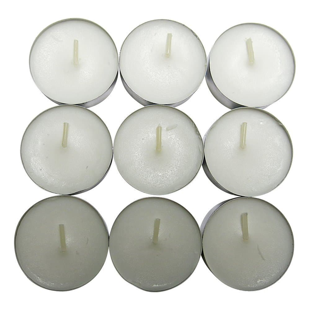 Unscented Tealight Candles 100 Pack-White, by CandleNScent-Made in USA