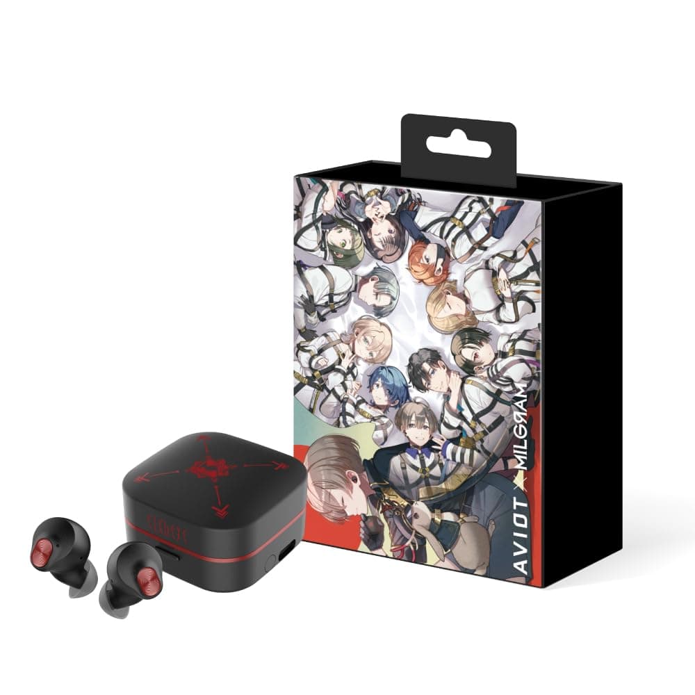 AVIOT TE-Q3-MLG MILGRAM Collaboration Wireless Earbuds, Officially Licensed (Exclusive Edition), Sepcial Package,Design,Japanese Sepcial Voice, Noise Cancelling Wireless Earbuds, Bluetooth 5.3