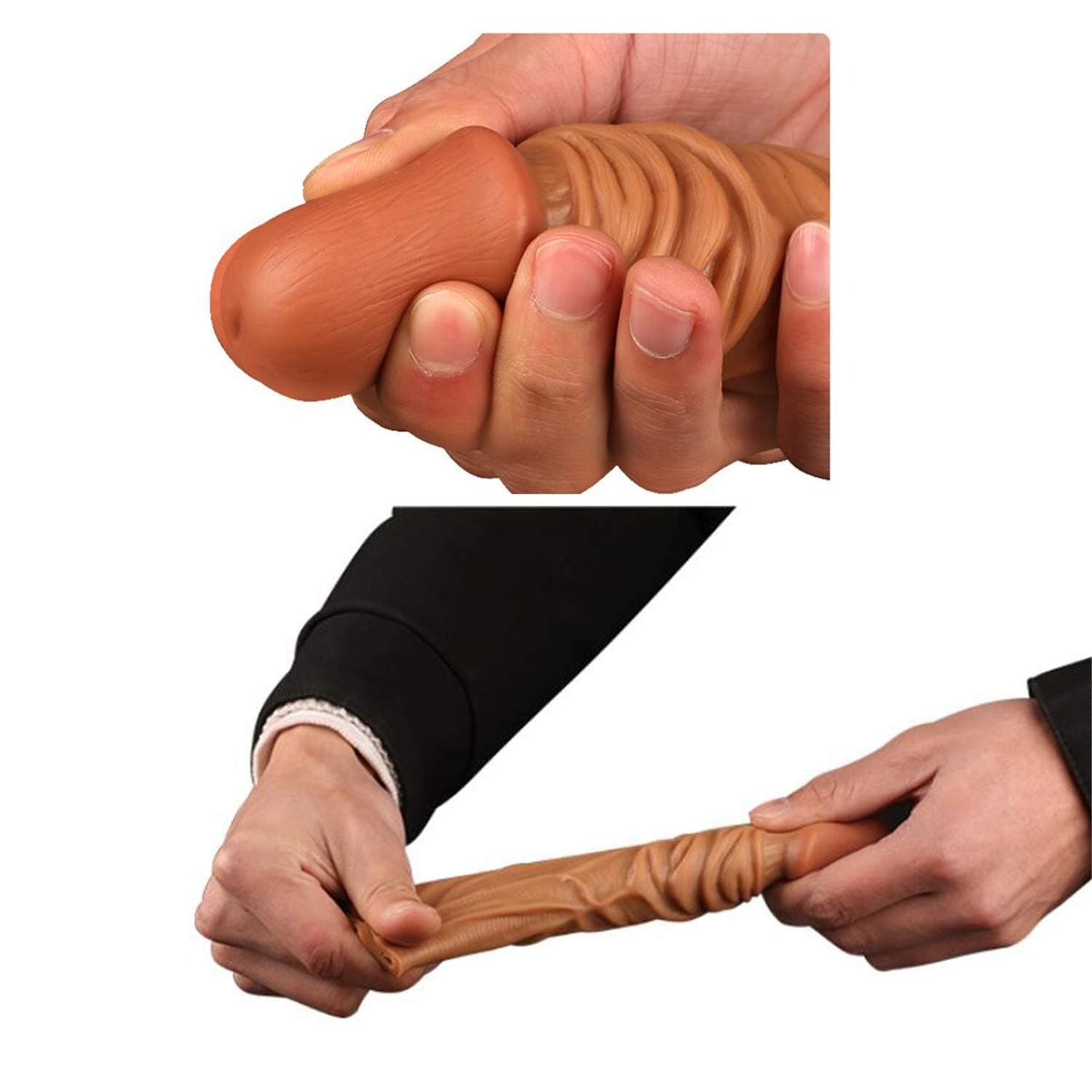 Coffee 10 INCH Wearable Male Rod Extension Enhancer Girth Extender Sleeve Super Gifts