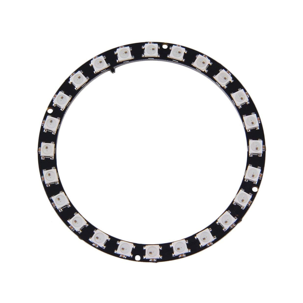 Sairis RGB LED Ring WS2812 5050 RGB LED Ring Lamp Light with Integrated Driver Module for Arduino Black-Black(24 bit)