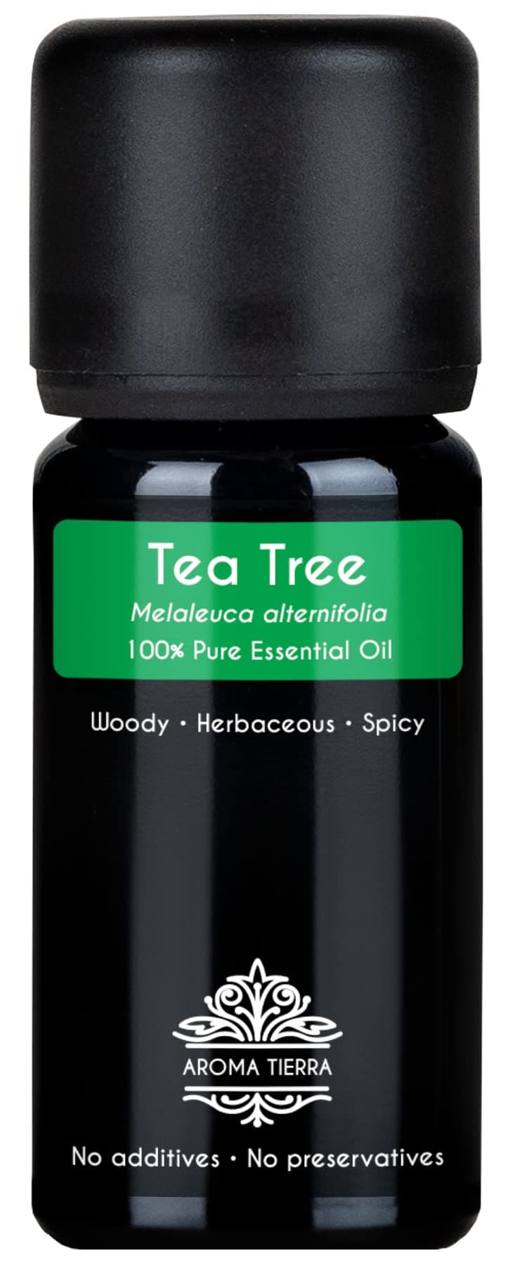 Aroma TierraTea Tree Essential Oil (Australian Melaleuca) - 100% Pure - For Hair Dandruff, Face Acne, Skin, Nail Fungus, Diffuser - 10ml